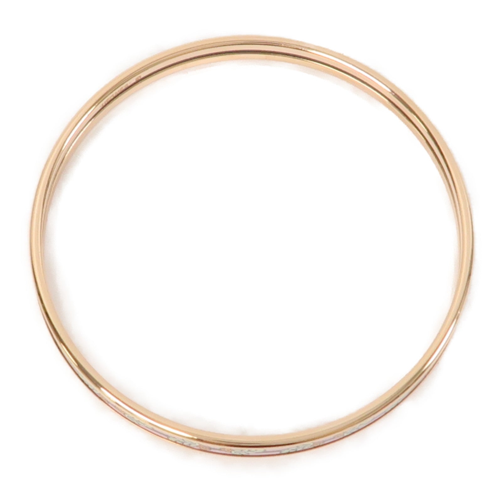 HERMES 金屬Uri Bangle手鐲粉紅色