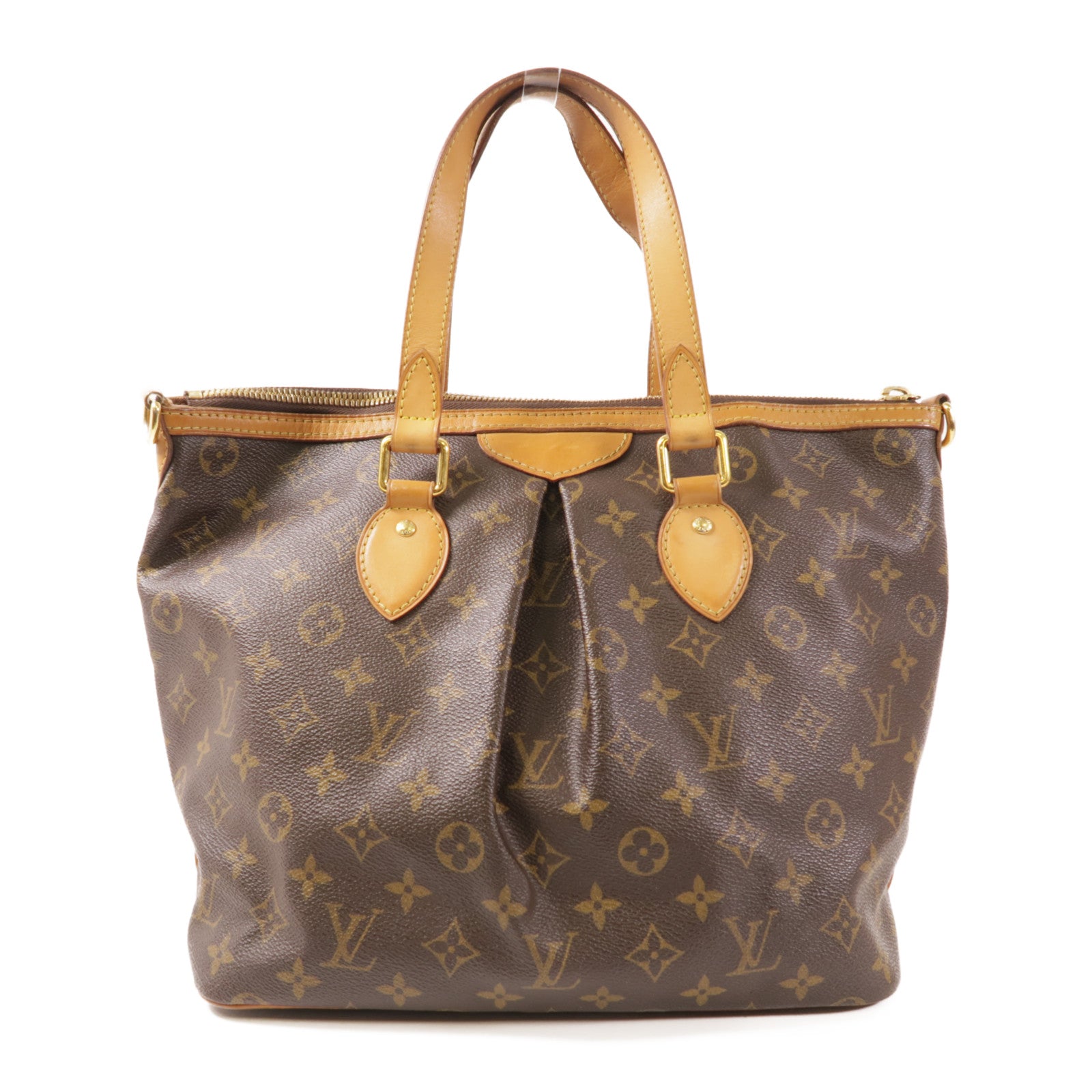 LOUIS VUITTON LV GHW Palermo PM 2 Way Shoulder Bag M40145 Monogram Brown