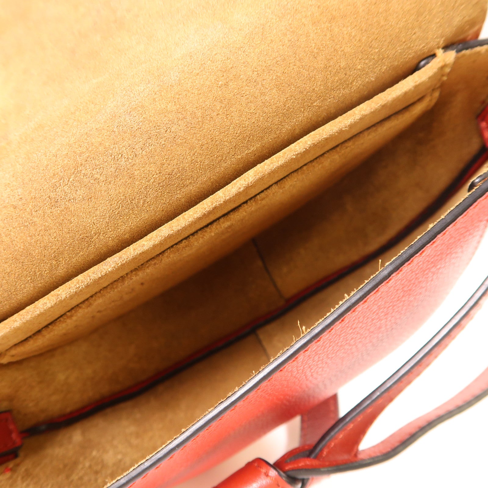 LOEWE 牛皮皮革Gate Mini金扣肩背袋紅色