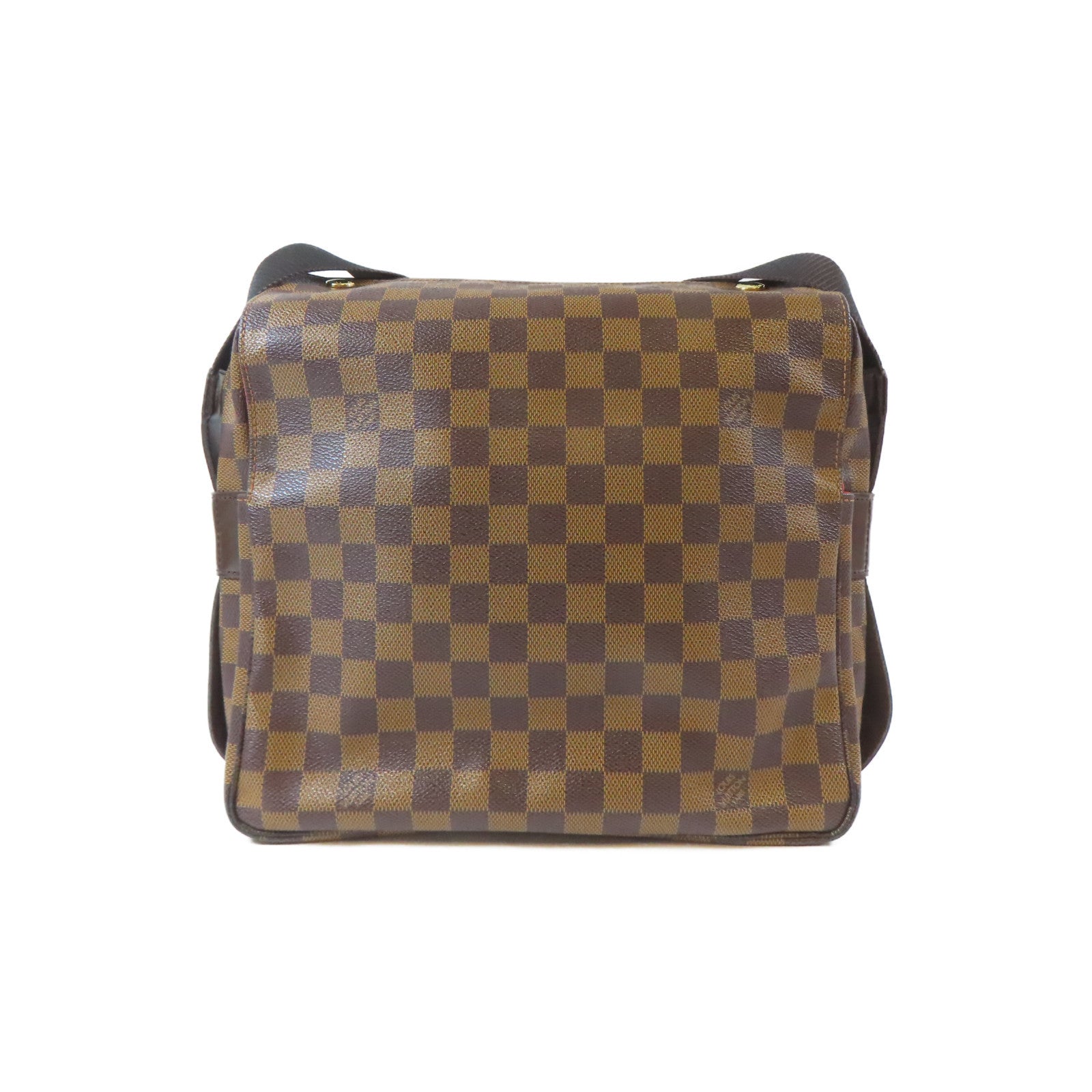 LOUIS VUITTON Damier Ebene Naviglio金扣肩背袋啡色