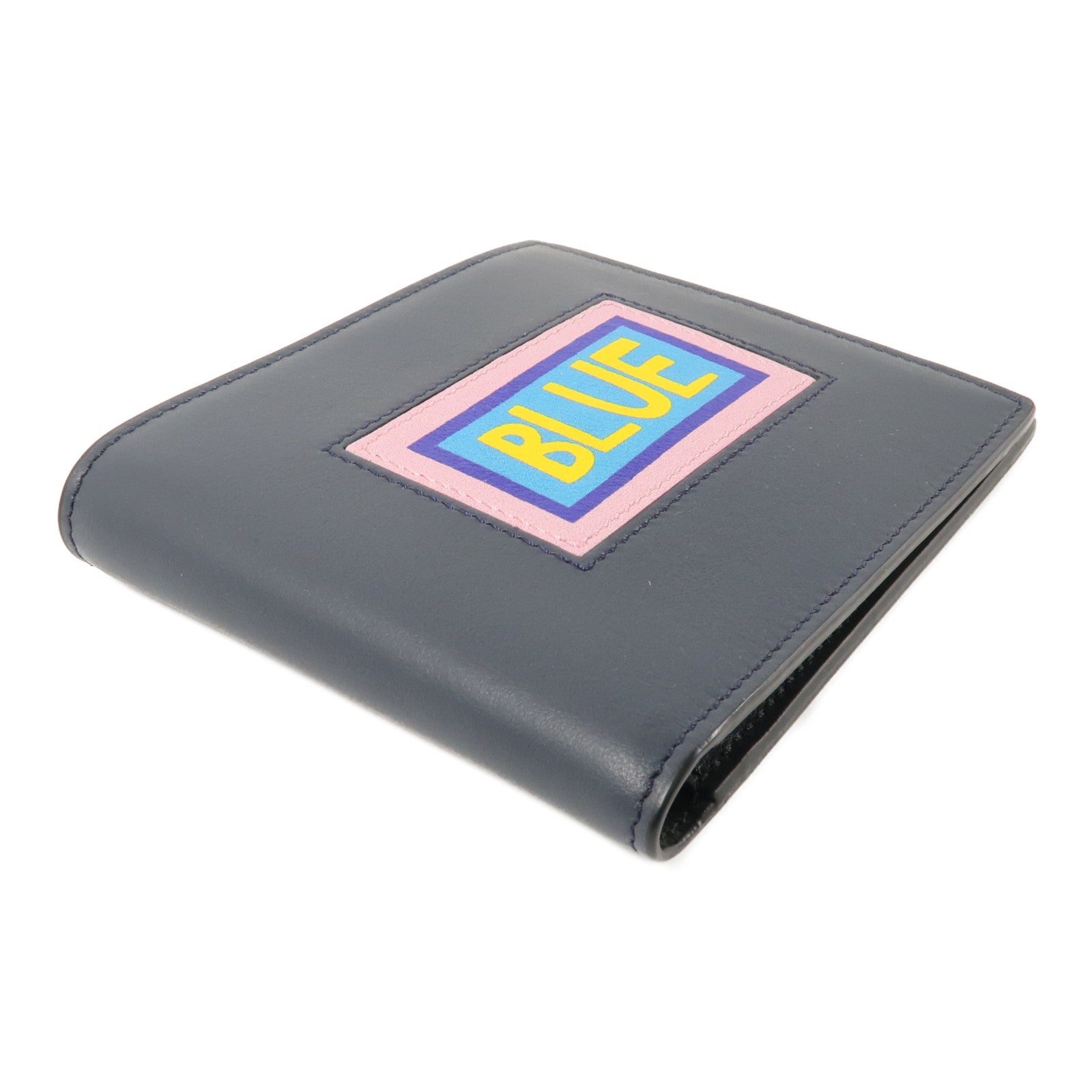 FENDI Vocabulary Wallet 7M0169.60E179 Calfskin Leather Blue