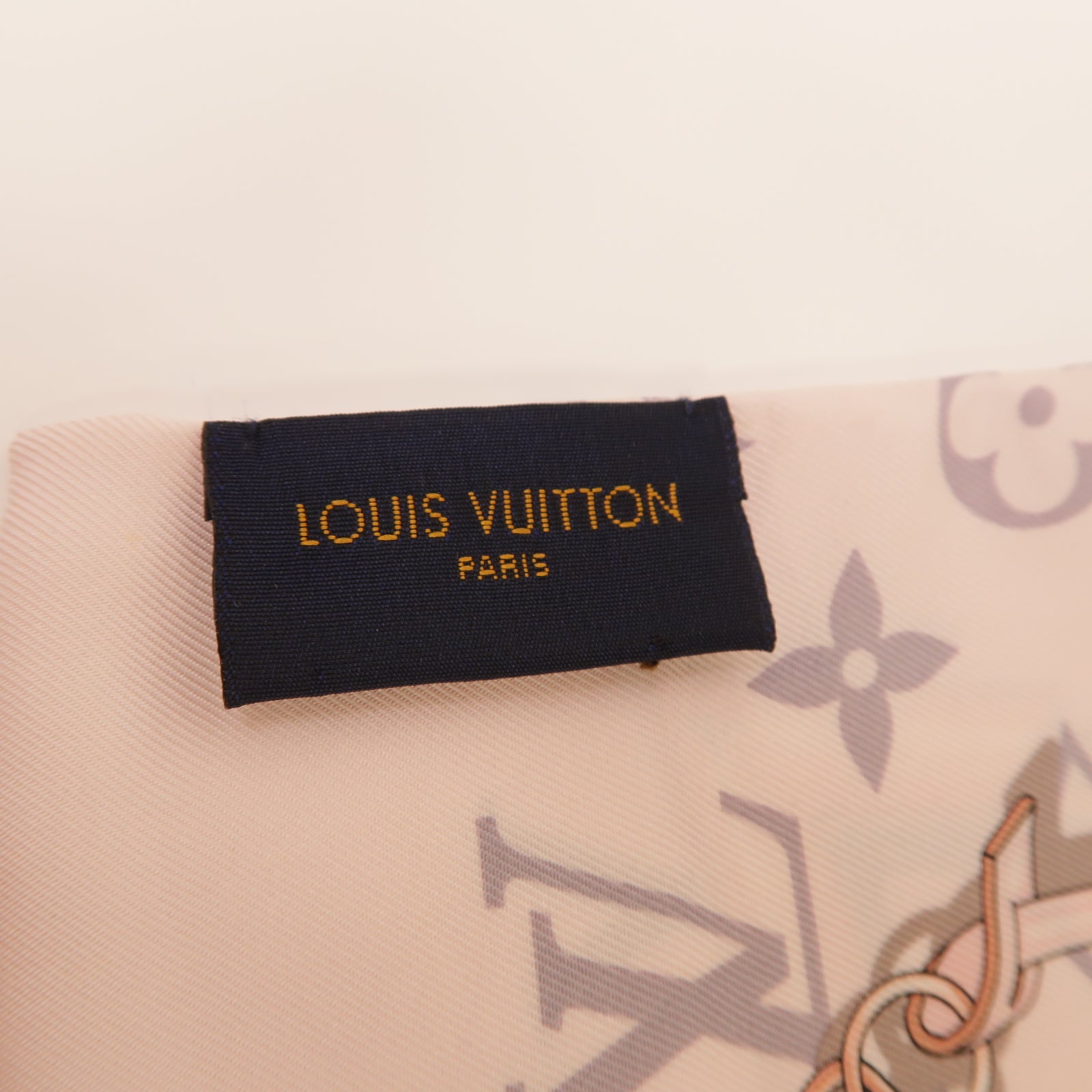 LOUIS VUITTON 絲質BB Bandeau絲巾粉紅色