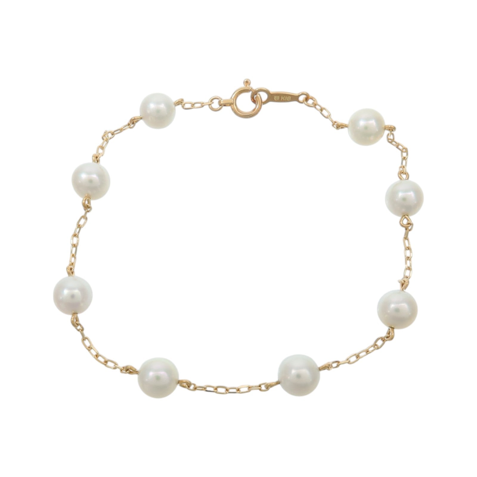 MIKIMOTO 18K黃金Pearl Bracelet珍珠手鏈