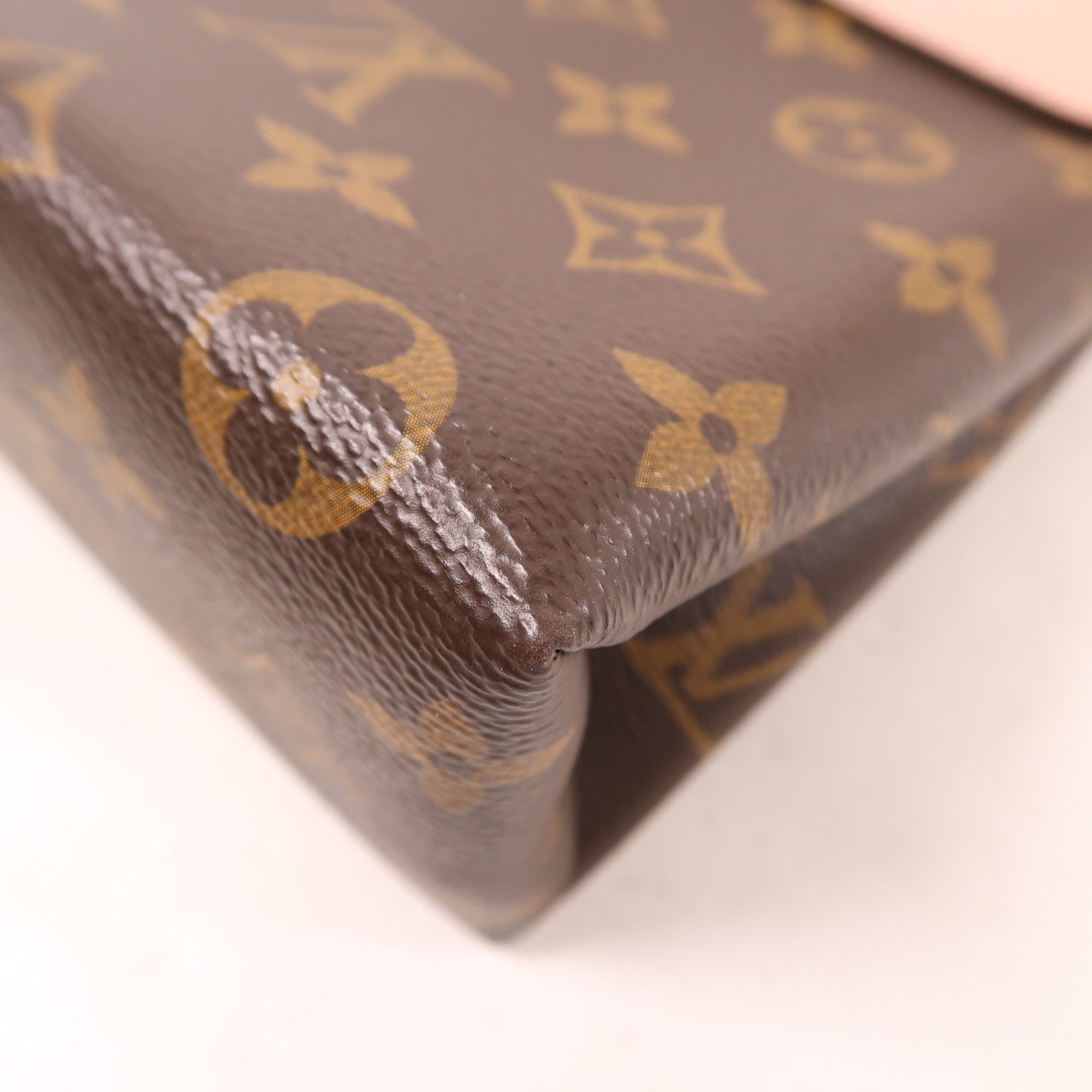 LOUIS VUITTON Monogram Locky BB金扣手挽肩背兩用袋棕色/粉紅色