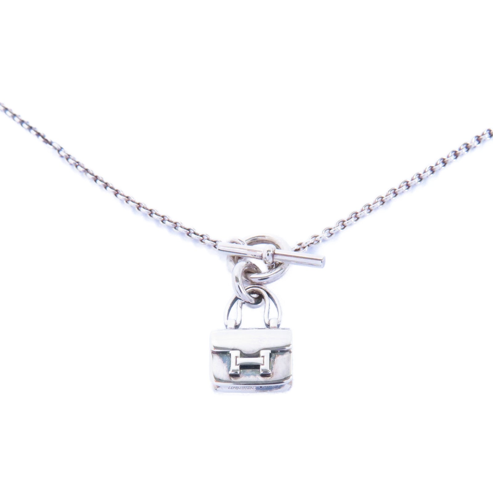 HERMES 925純銀Contance Necklace項鍊銀色
