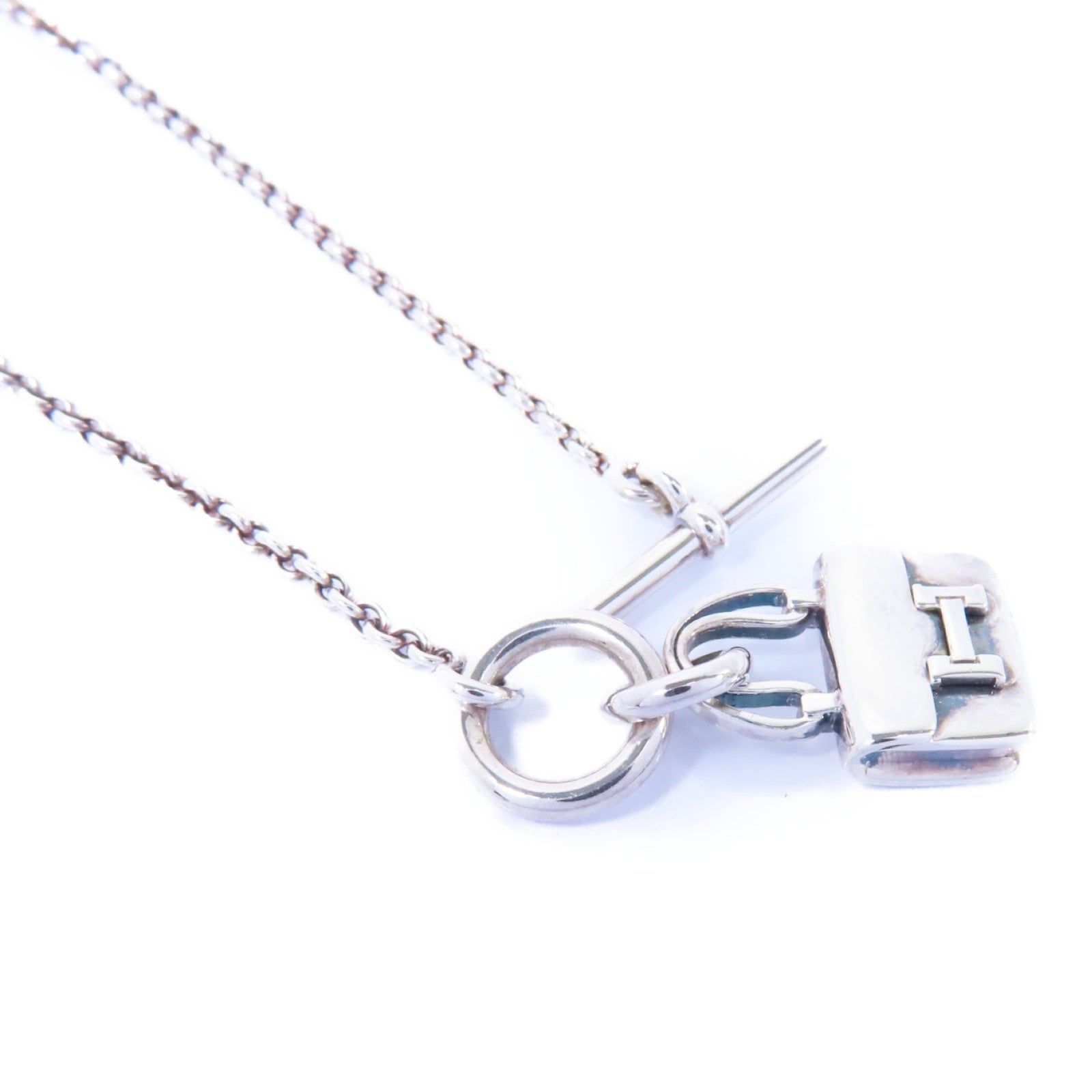 HERMES 925純銀Contance Necklace項鍊銀色
