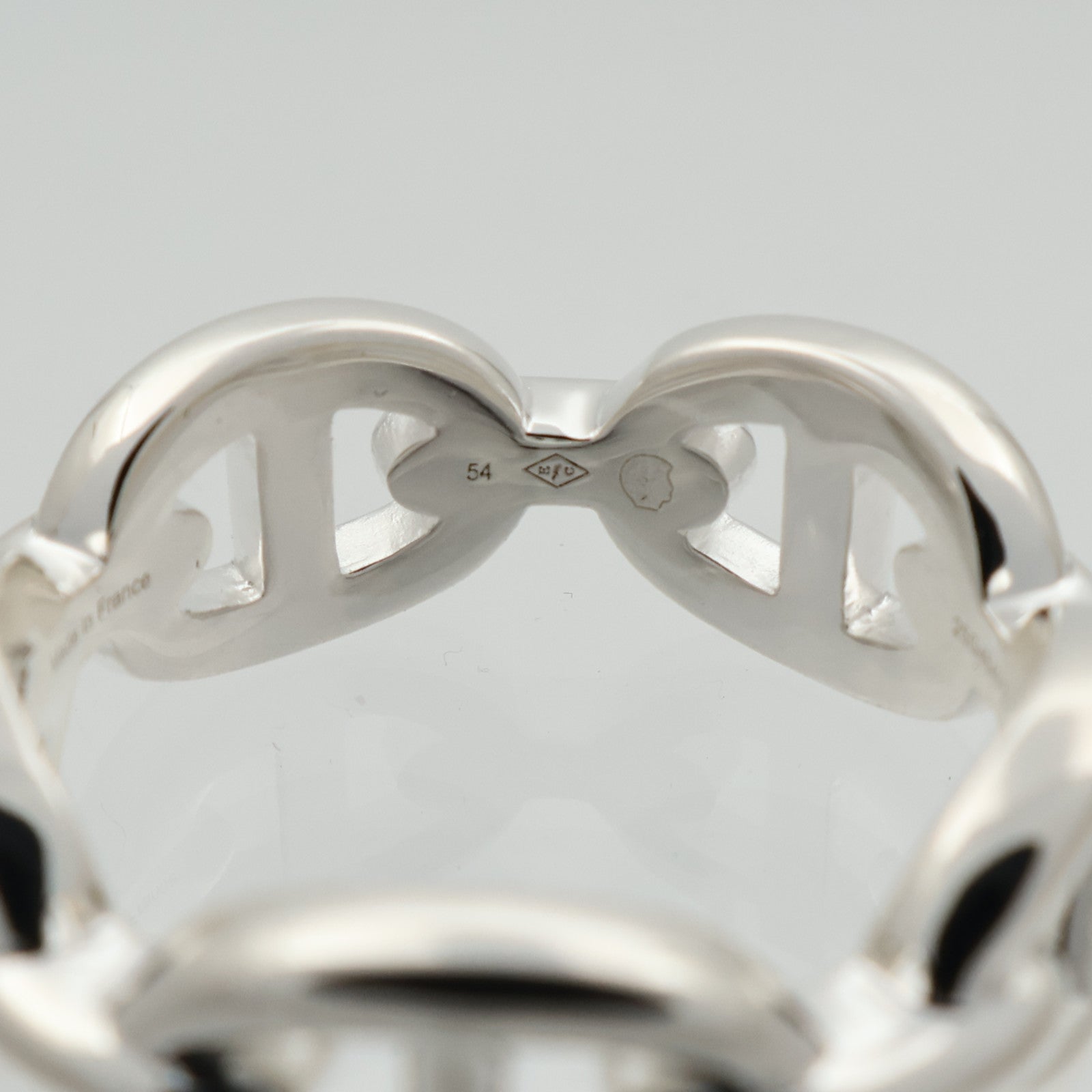HERMES 925純銀Chaine d'ancre Enchainee Ring戒指