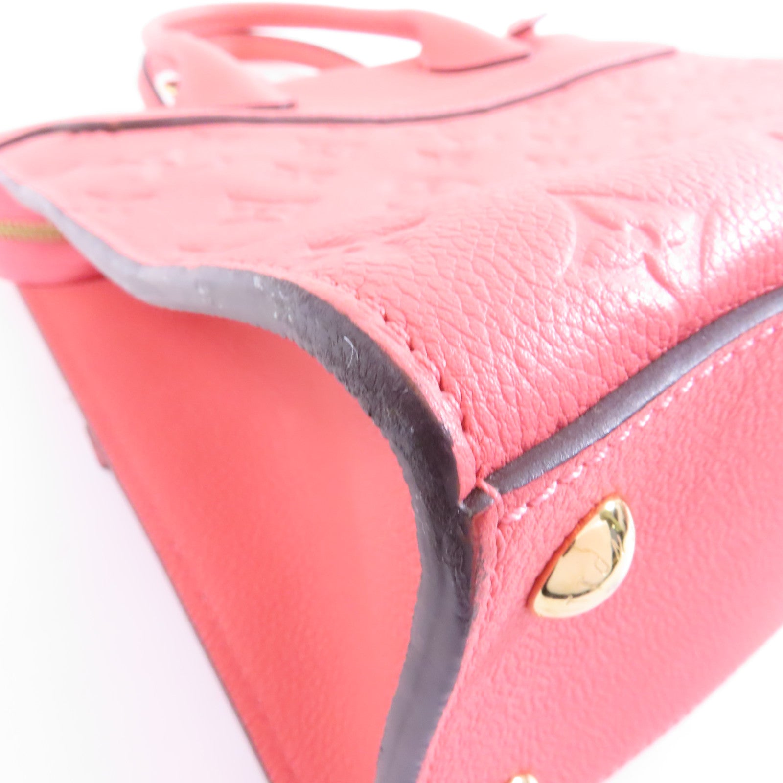 LOUIS VUITTON 【激減優惠】Monogram Empreinte Neuf MM金扣手挽肩背兩用袋粉紅色
