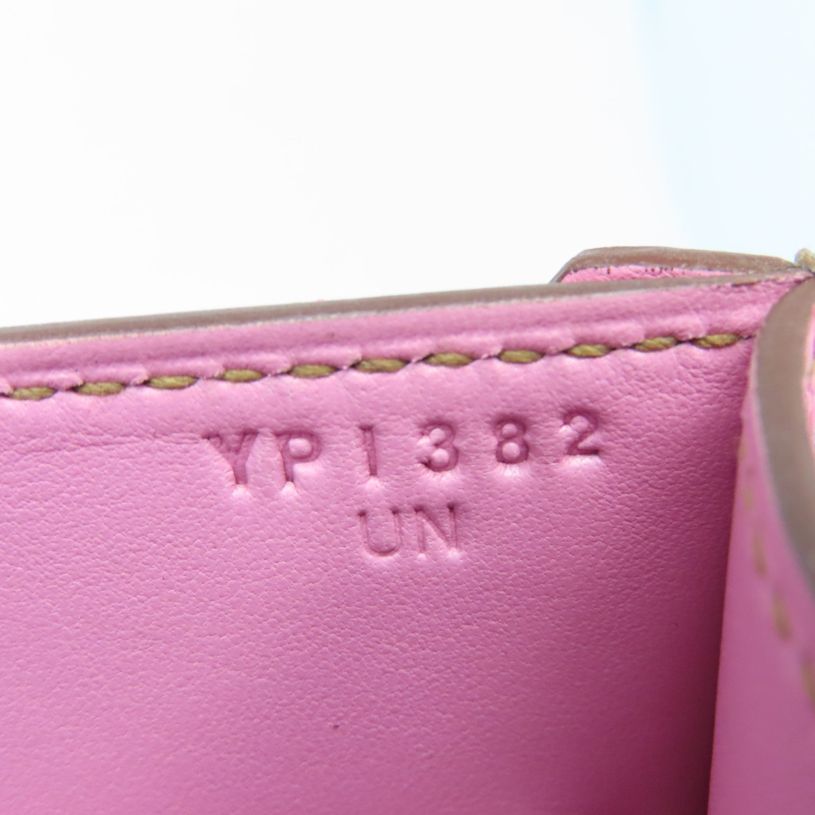 HERMES Epsom皮革Verrou 21银扣肩背袋粉红色