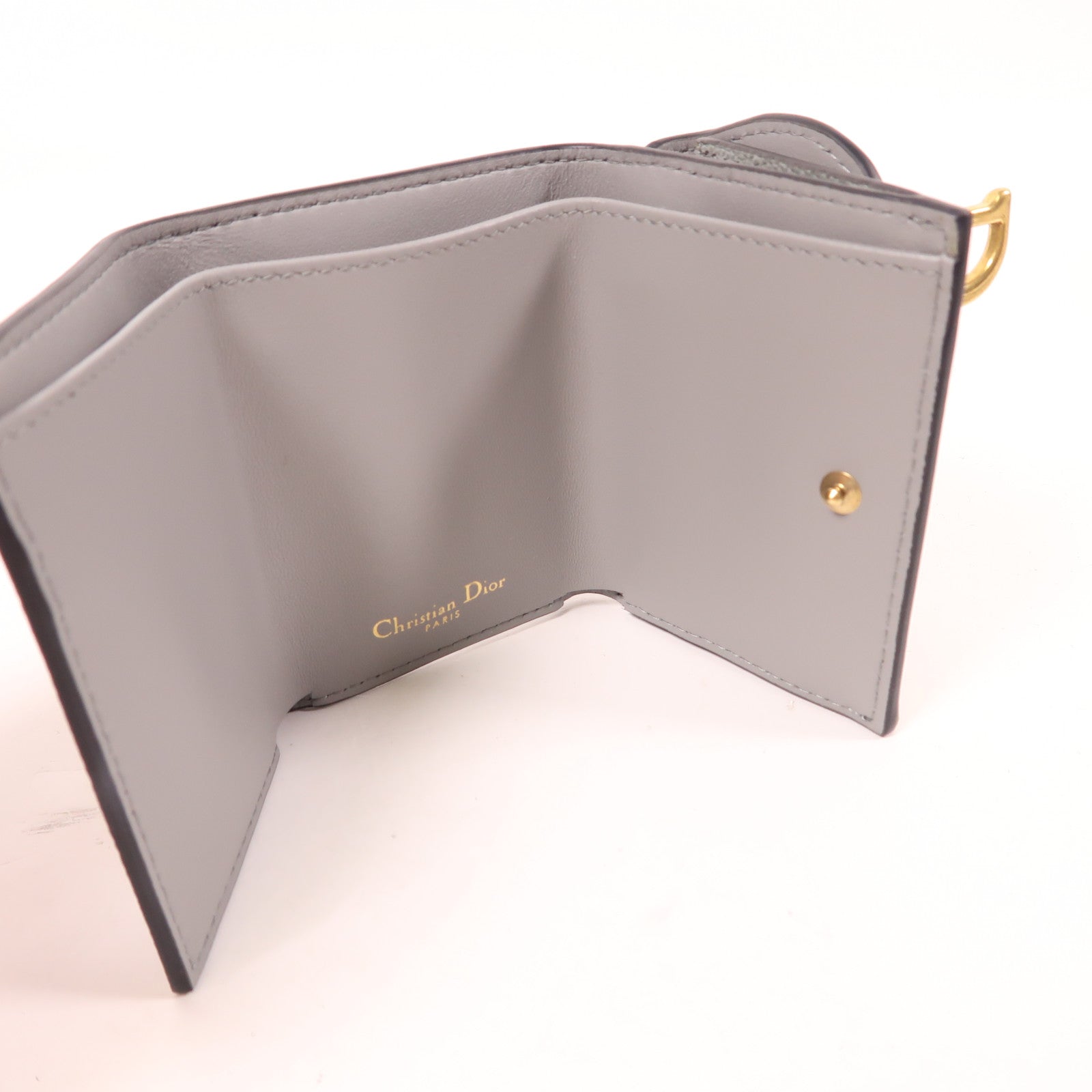 Dior 牛皮皮革Wallet金扣錢包