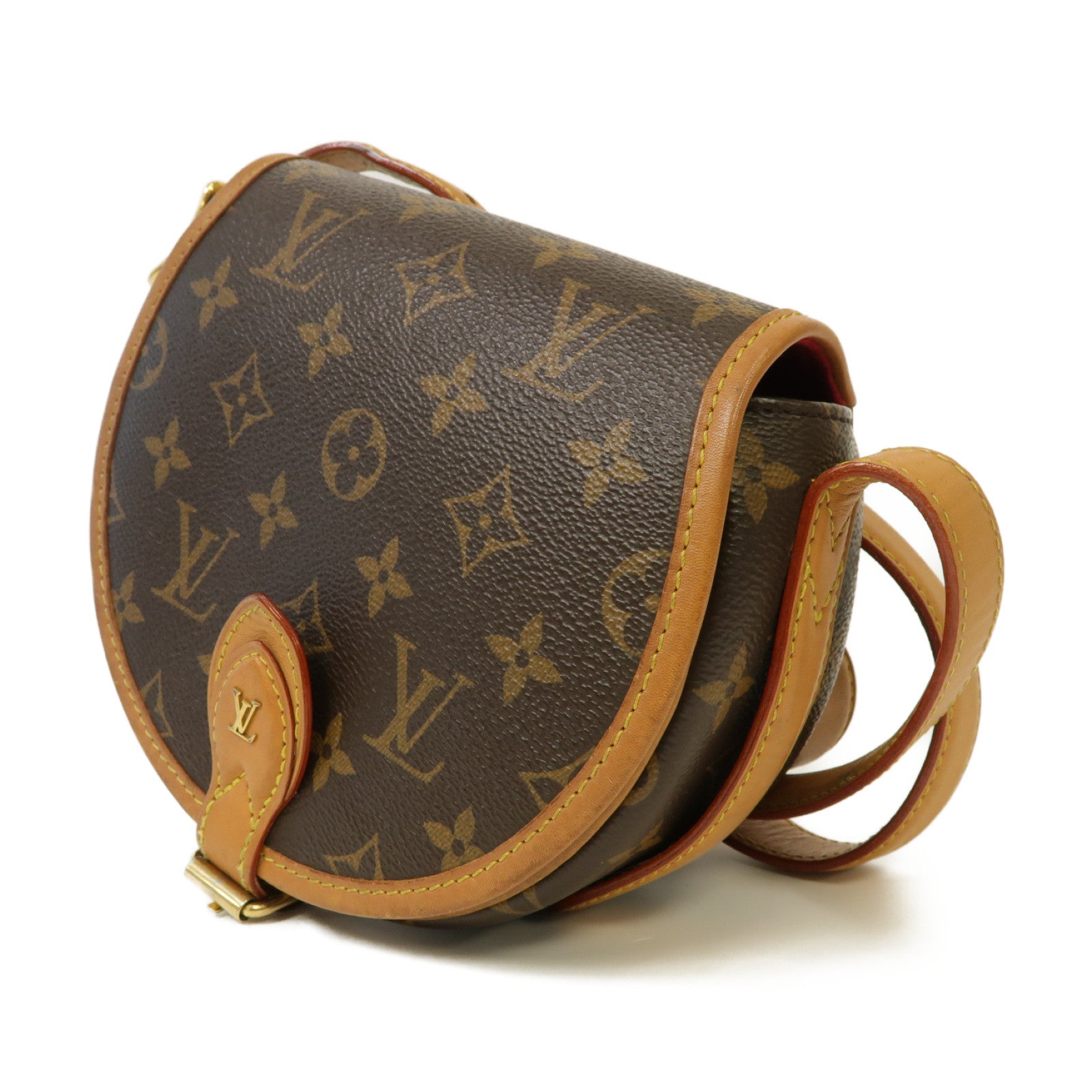LOUIS VUITTON 【激減優惠】Monogram Tambourine金扣肩背袋棕色