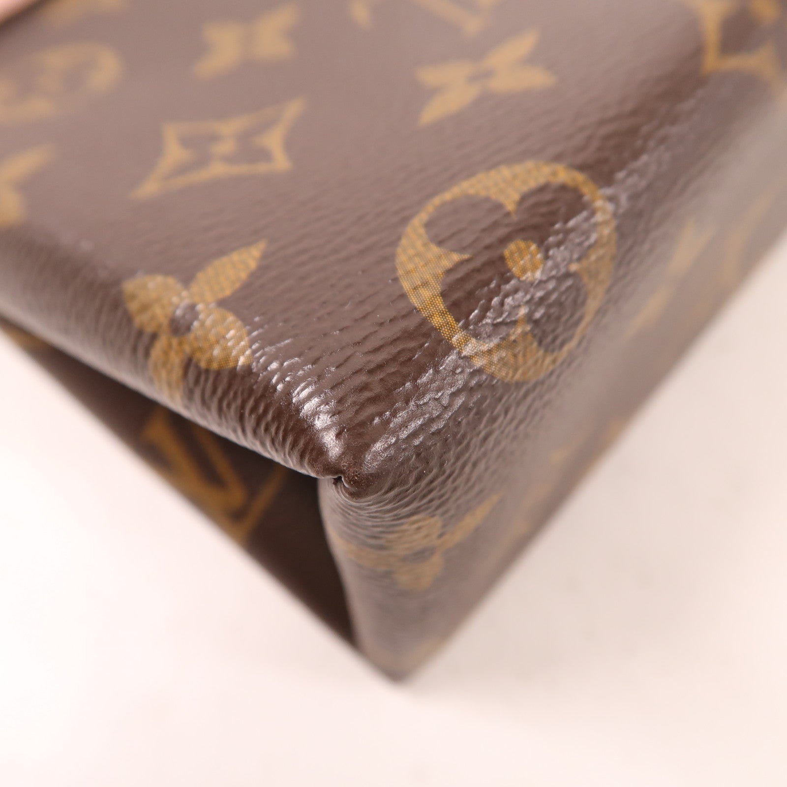 LOUIS VUITTON Monogram Locky BB金扣手挽肩背兩用袋棕色/粉紅色