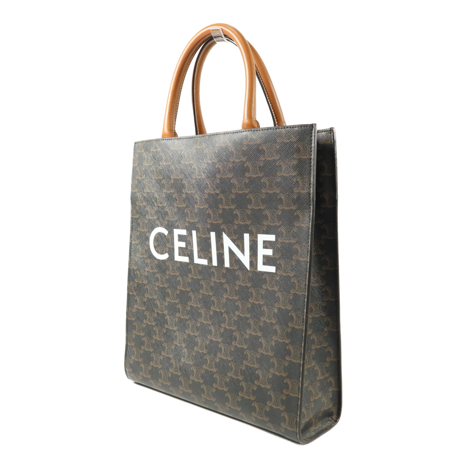 CELINE 塗層帆布Triomphe Cabas Vertical Large Tote手挽肩背兩用袋