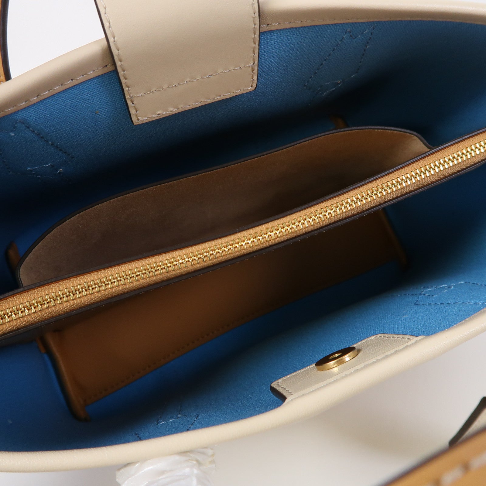 Tory Burch 帆布Shoulder Bag金扣手挽肩背兩用袋黃色