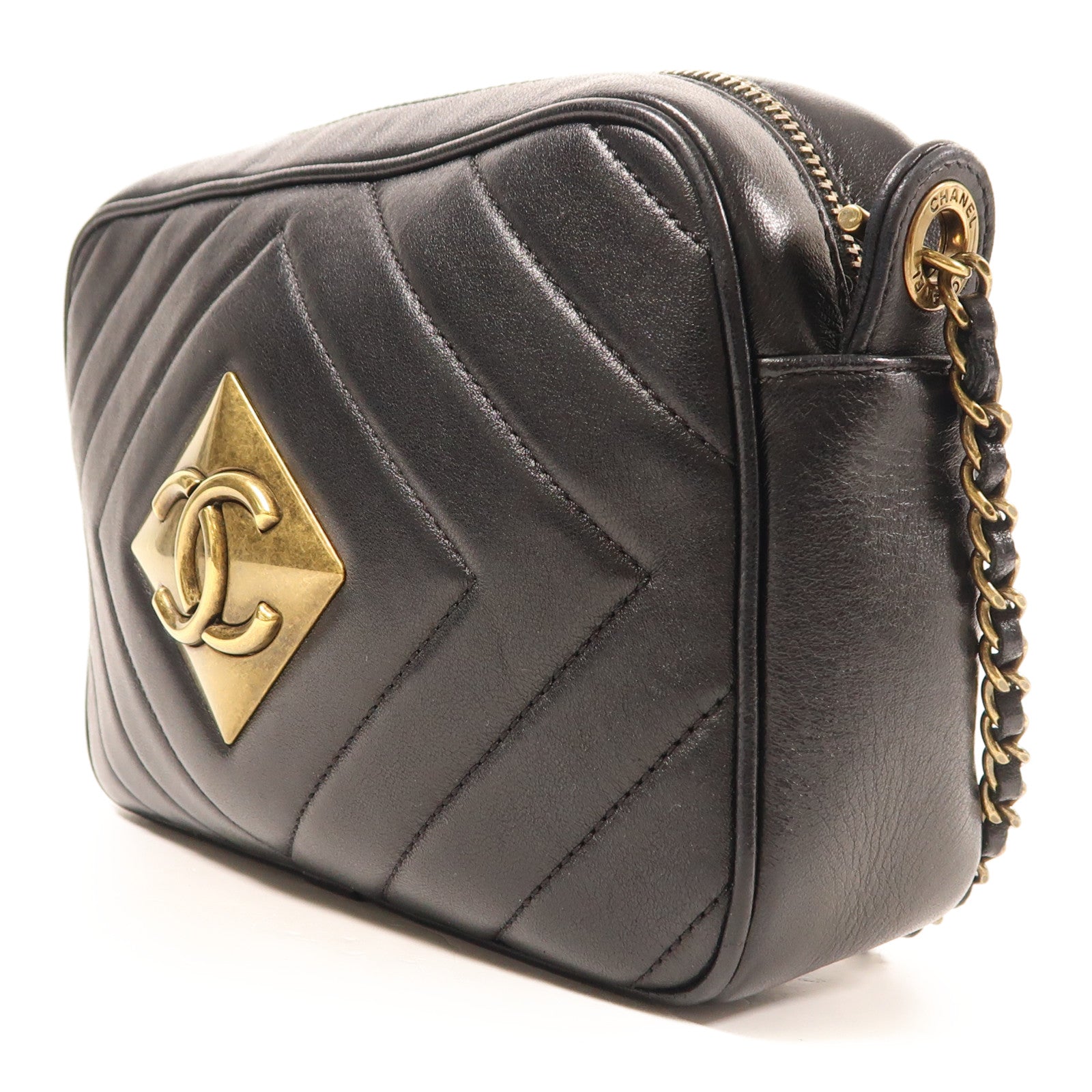 CHANEL 【激減優惠】牛皮皮革Chain Shoulder Bag金扣鏈帶肩背袋