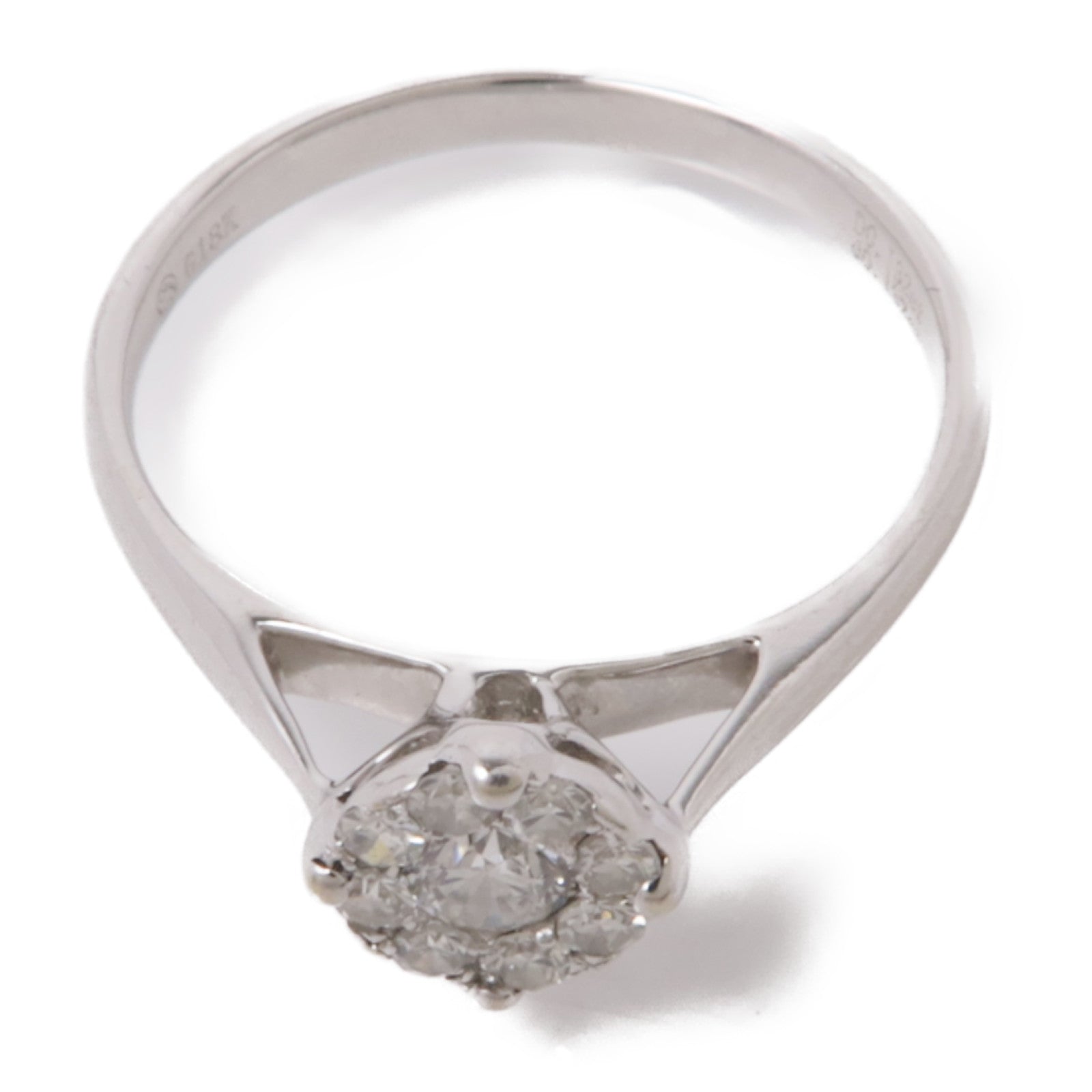 JEWELRY 【激減優惠】18K白金Diamond Ring鑽石戒指US#5.25