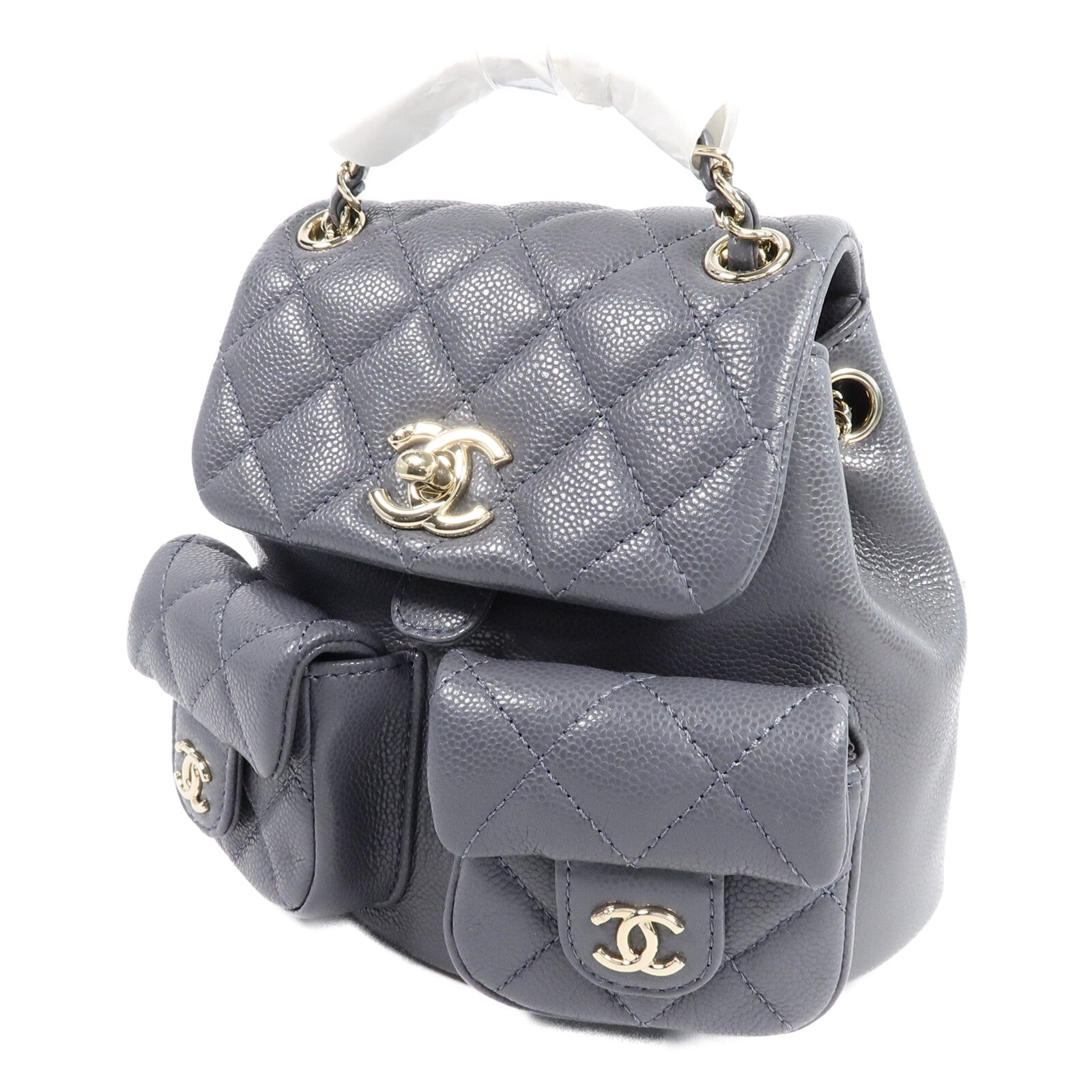 CHANEL 牛皮皮革Backpack Mini鏈帶背包