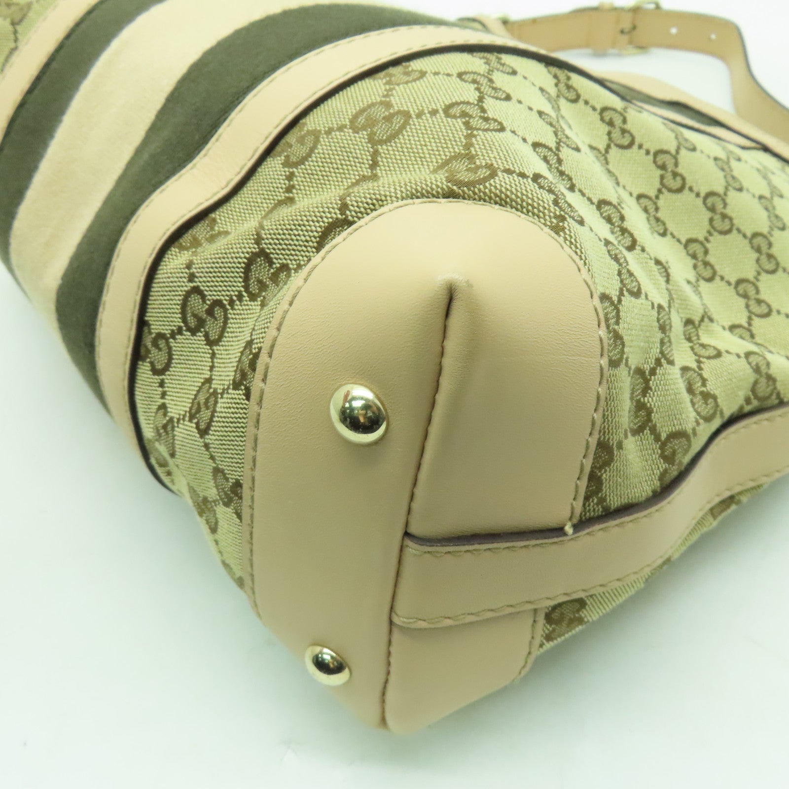 GUCCI 【激減優惠】帆布Shoulder Bag金扣肩背袋米色