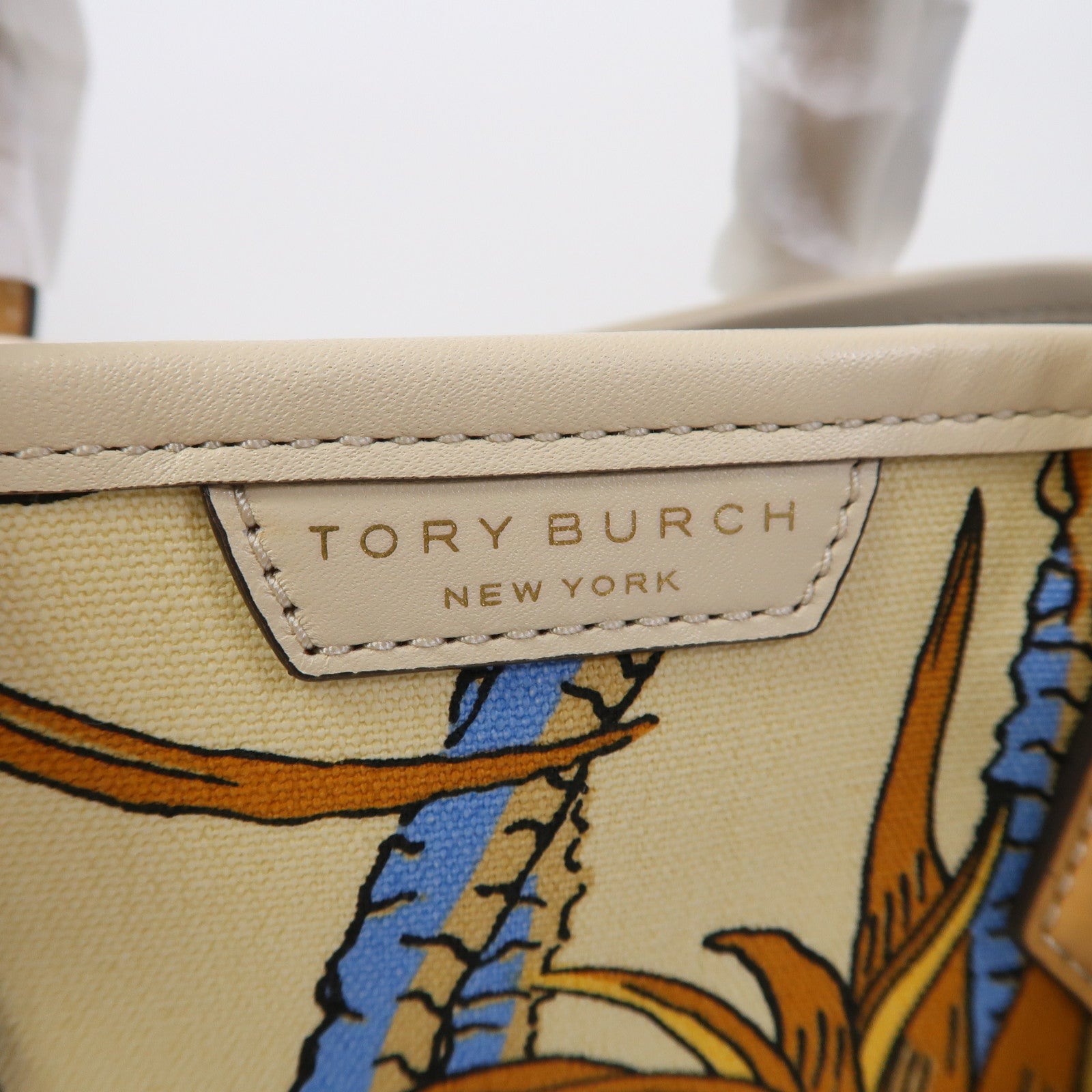 Tory Burch 帆布Shoulder Bag金扣手挽肩背兩用袋黃色