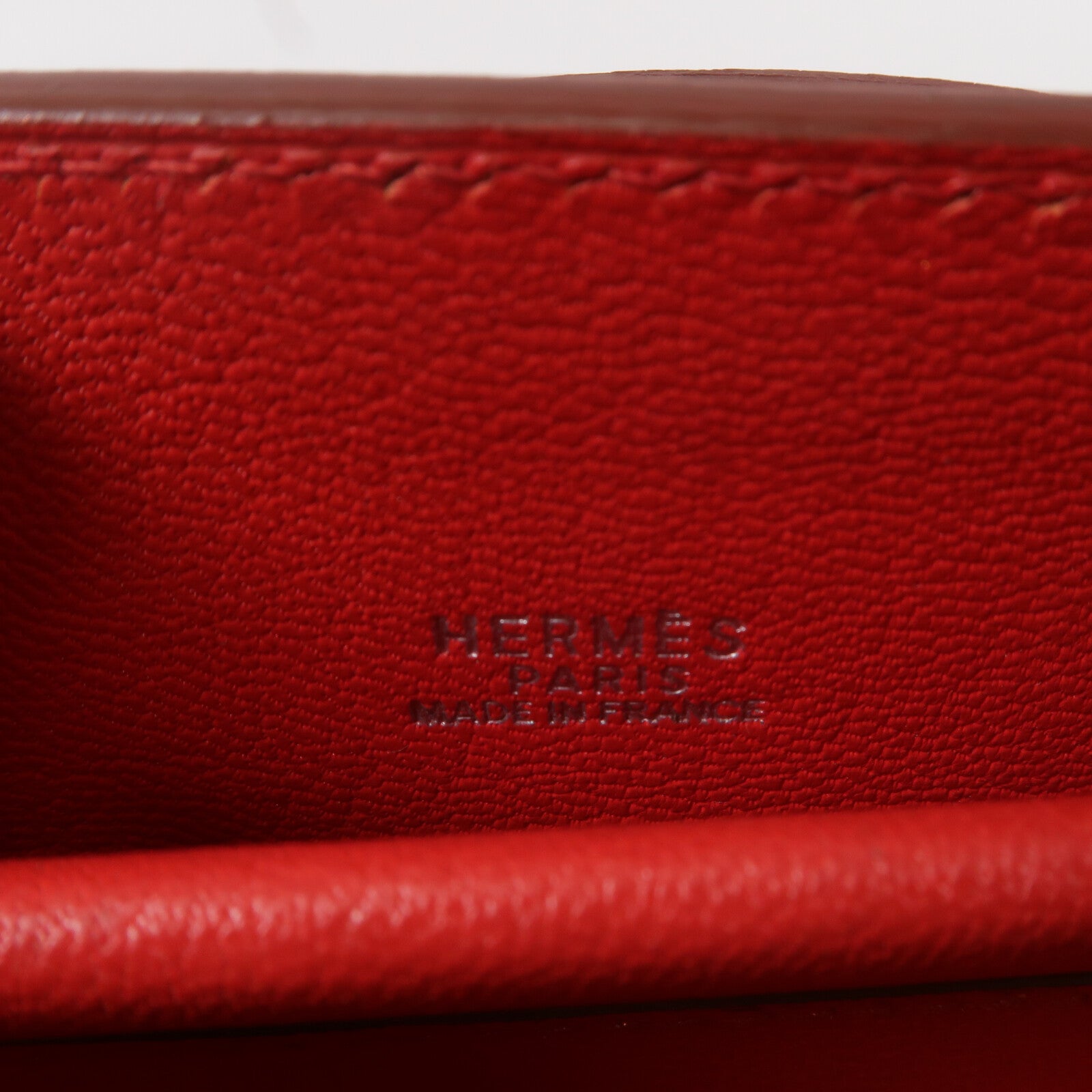 HERMES Fjord皮革Cabana 35肩背袋Rouge H