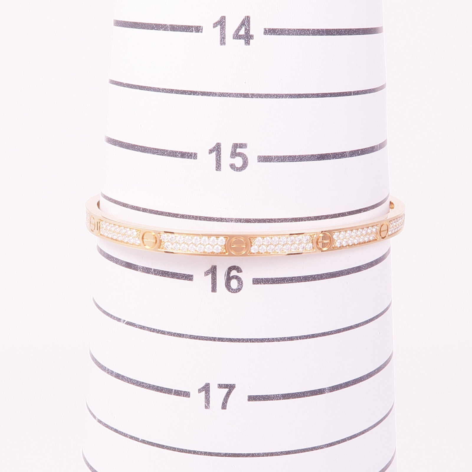 CARTIER 18K玫瑰金Love Bracelet Small Model鑽石手鐲#17