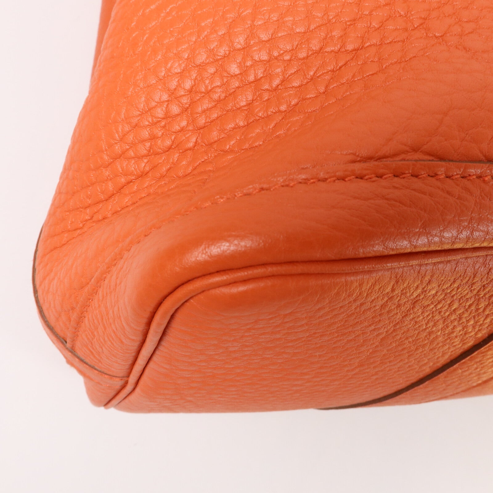 HERMES Negonda皮革Garden Party PM手挽袋Feu Orange