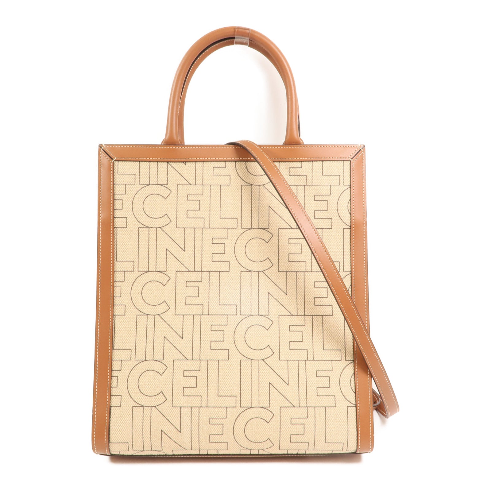 CELINE 帆布Cabas金扣手挽肩背兩用袋