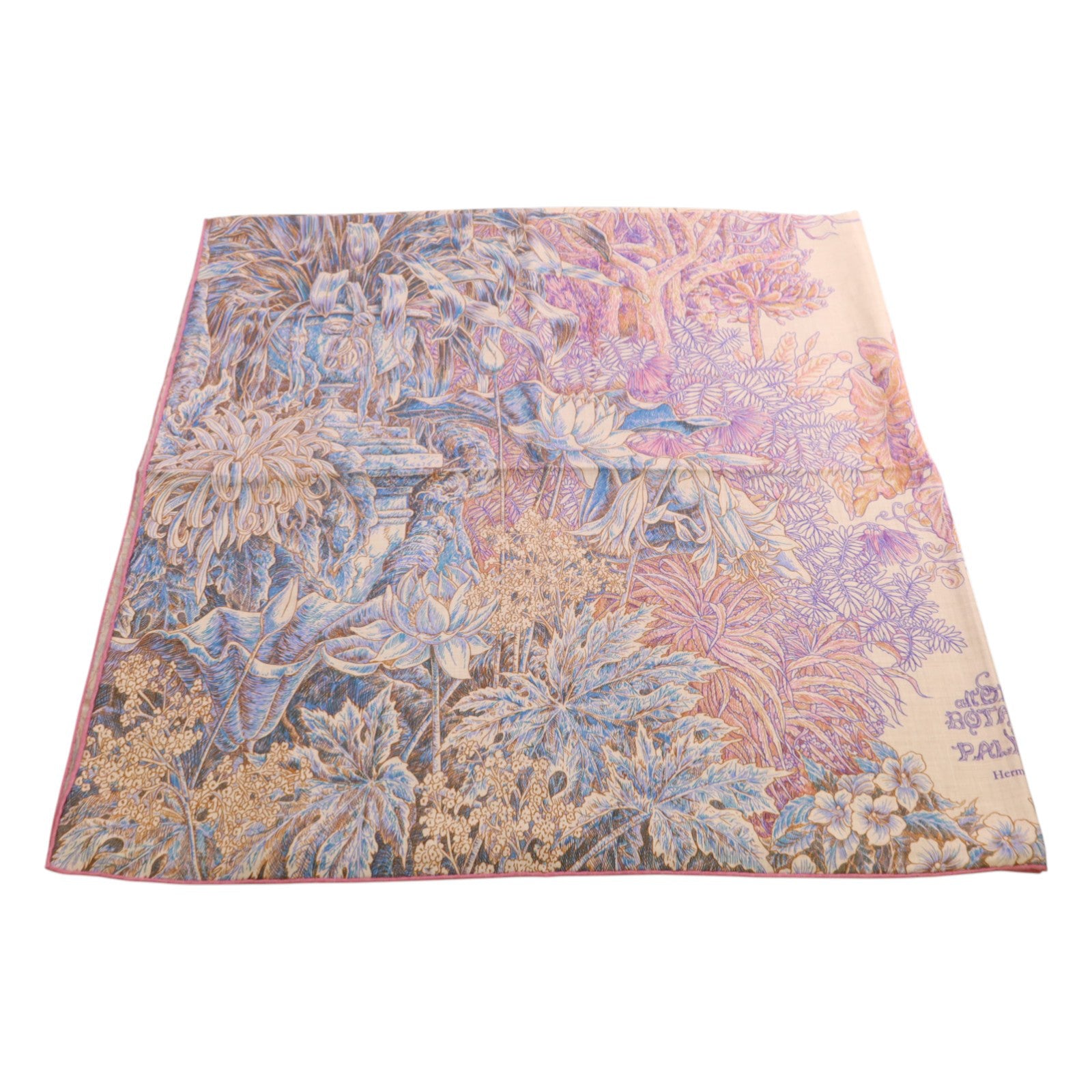 HERMES 羊絨/絲質Mors A Jouets Bandana Shawl 140絲巾