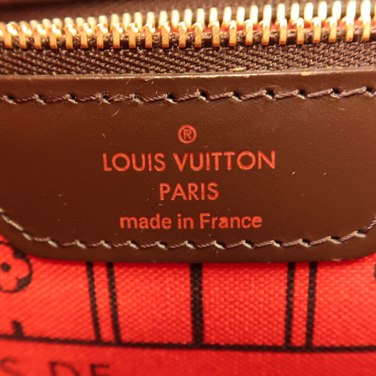 LOUIS VUITTON LV GHW Neverfull MM Shoulder Tote Bag N51105 Damier Brown