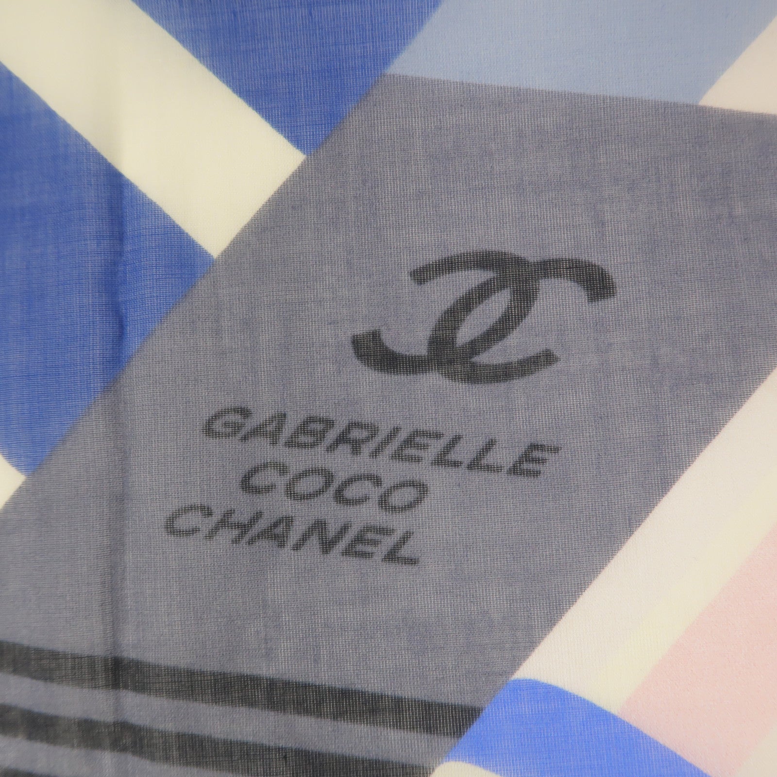 CHANEL 棉質Gabrielle Coco Scarf圍巾