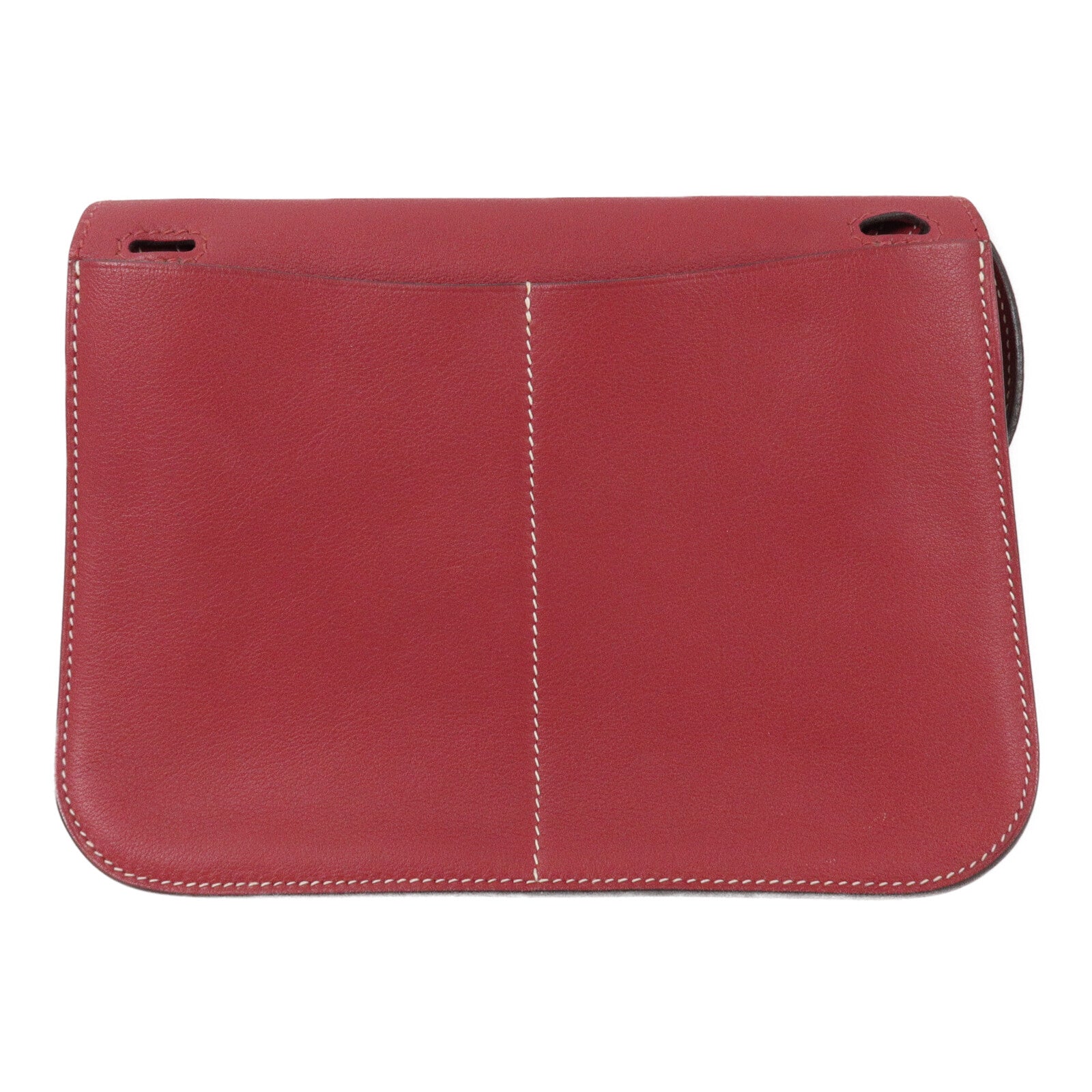 HERMES Swift皮革Mini Halzan手挽肩背兩用袋Rouge Grenat