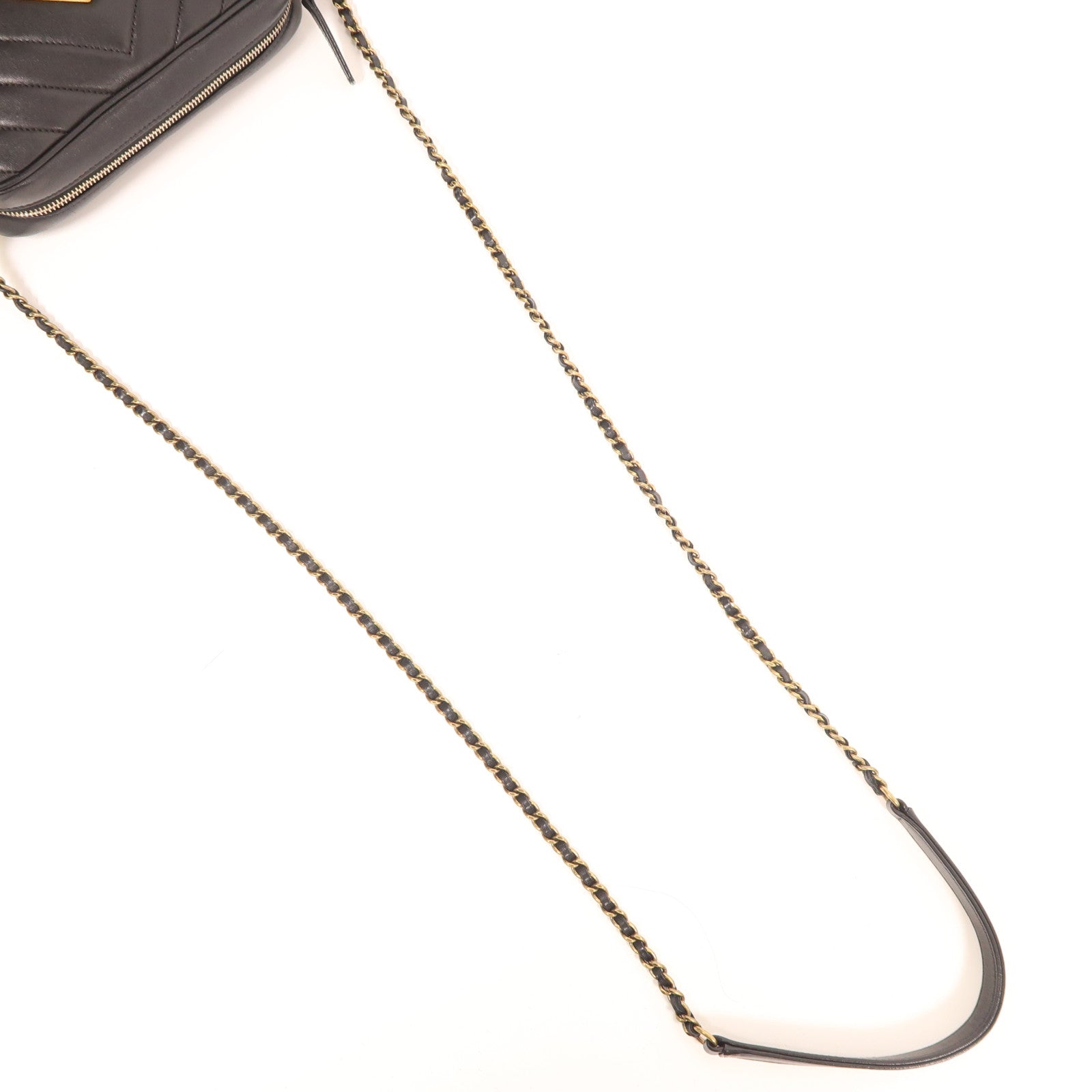 CHANEL 牛皮皮革Chain Shoulder Bag金扣鏈帶肩背袋