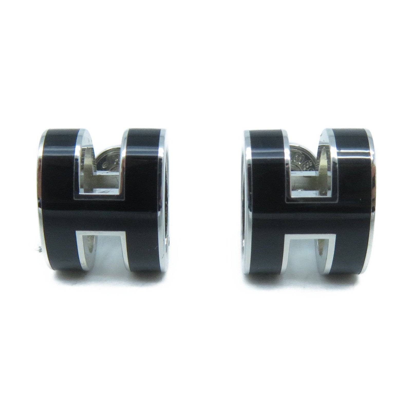HERMES 【激減優惠】金屬Pop H Earrings耳環黑色
