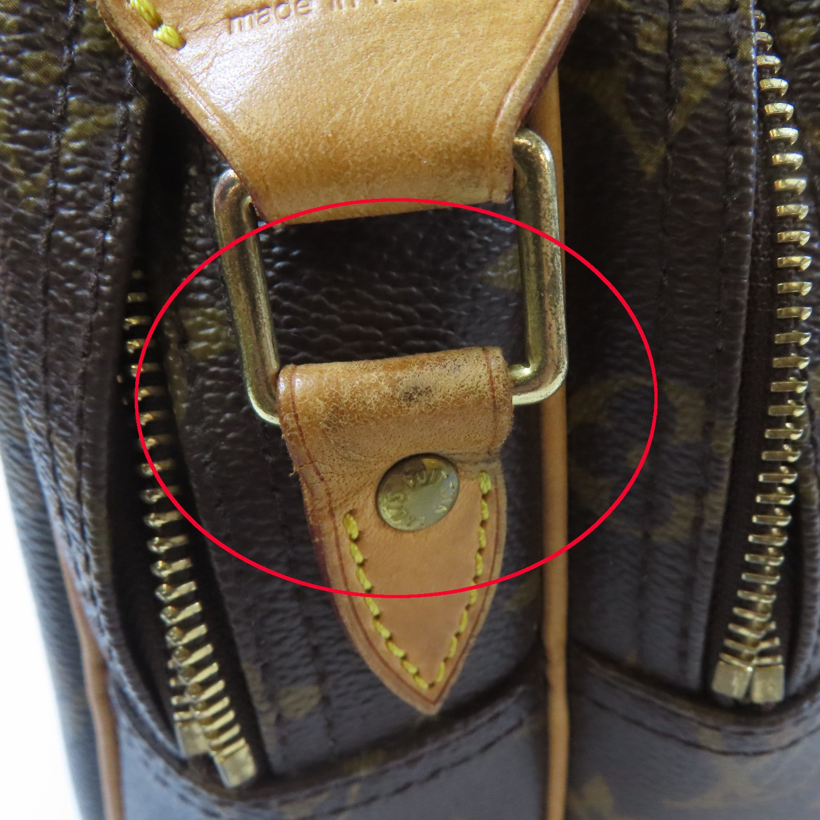 LOUIS VUITTON Monogram Reporter金扣肩背袋啡色