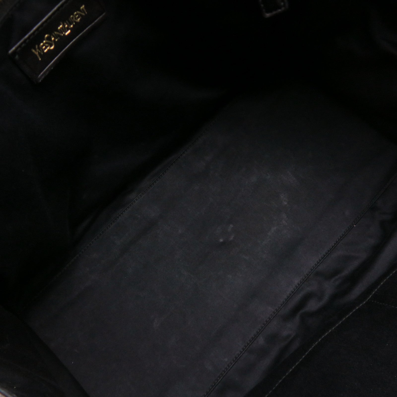 YVES SAINT LAURENT cowhide leather Tote Bag handle bag gray