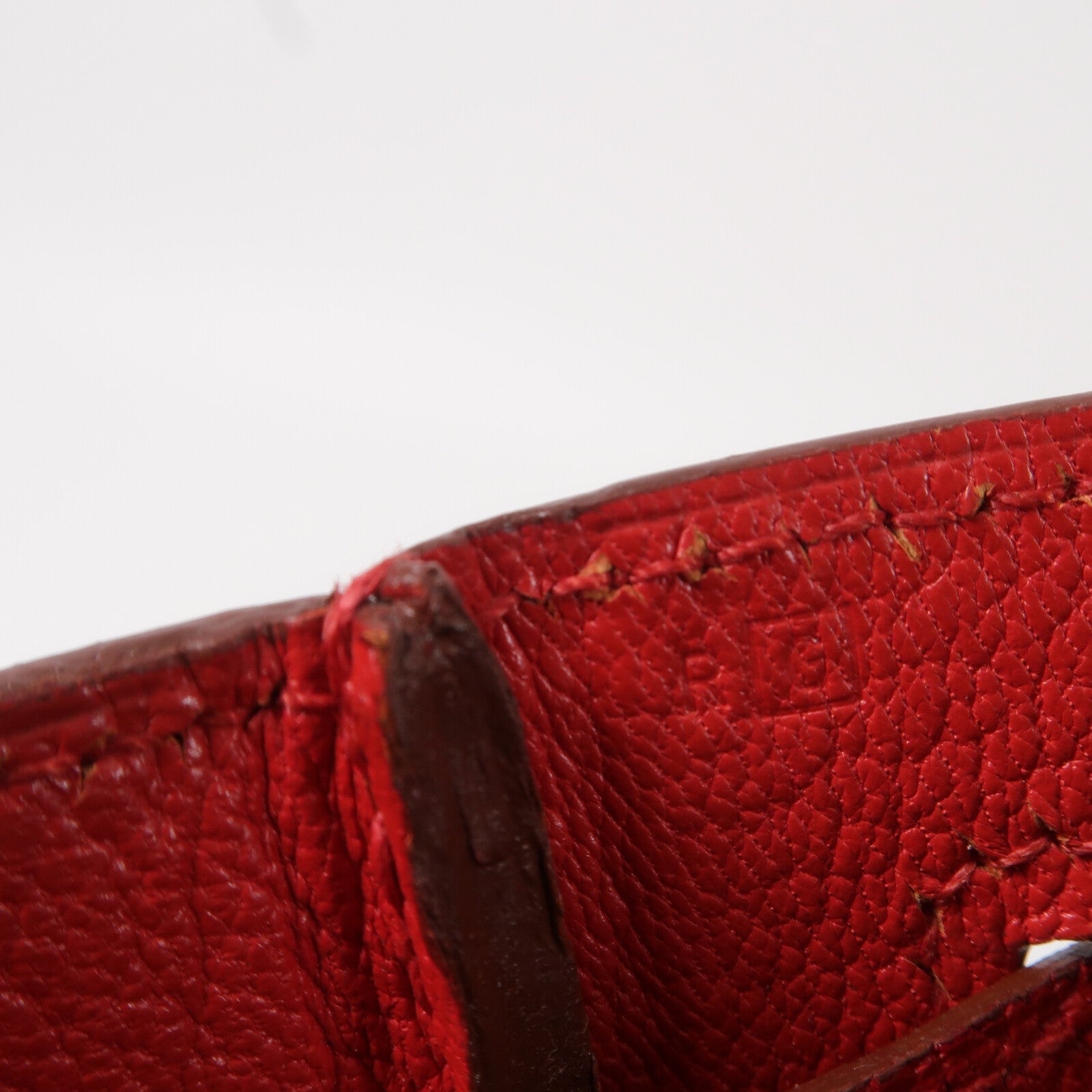 HERMES Fjord皮革Cabana 35肩背袋Rouge H