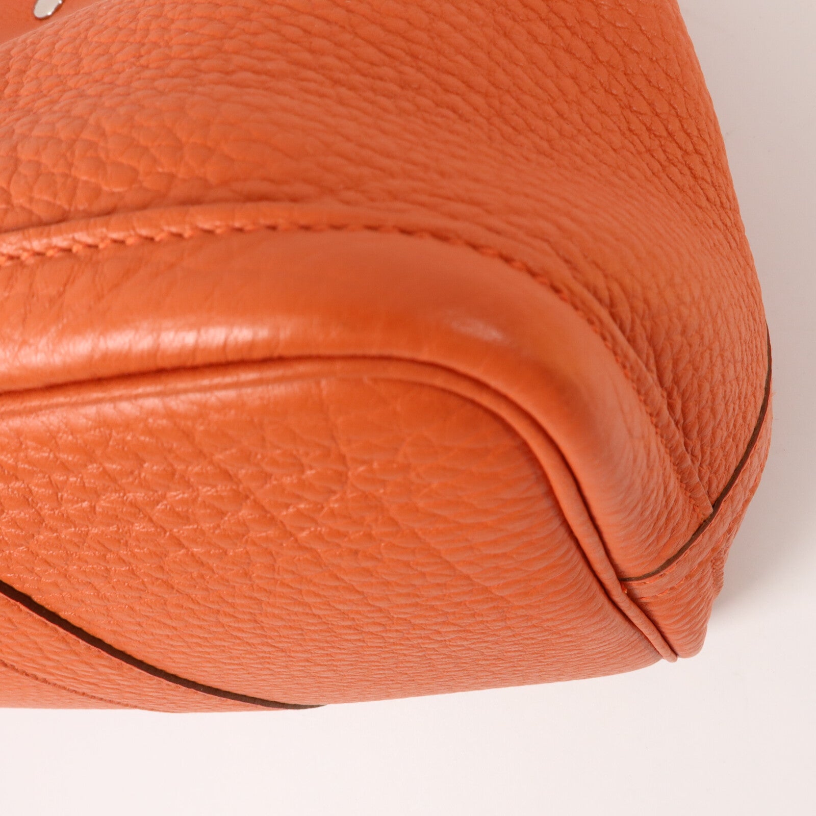 HERMES Negonda皮革Garden Party PM手挽袋Feu Orange
