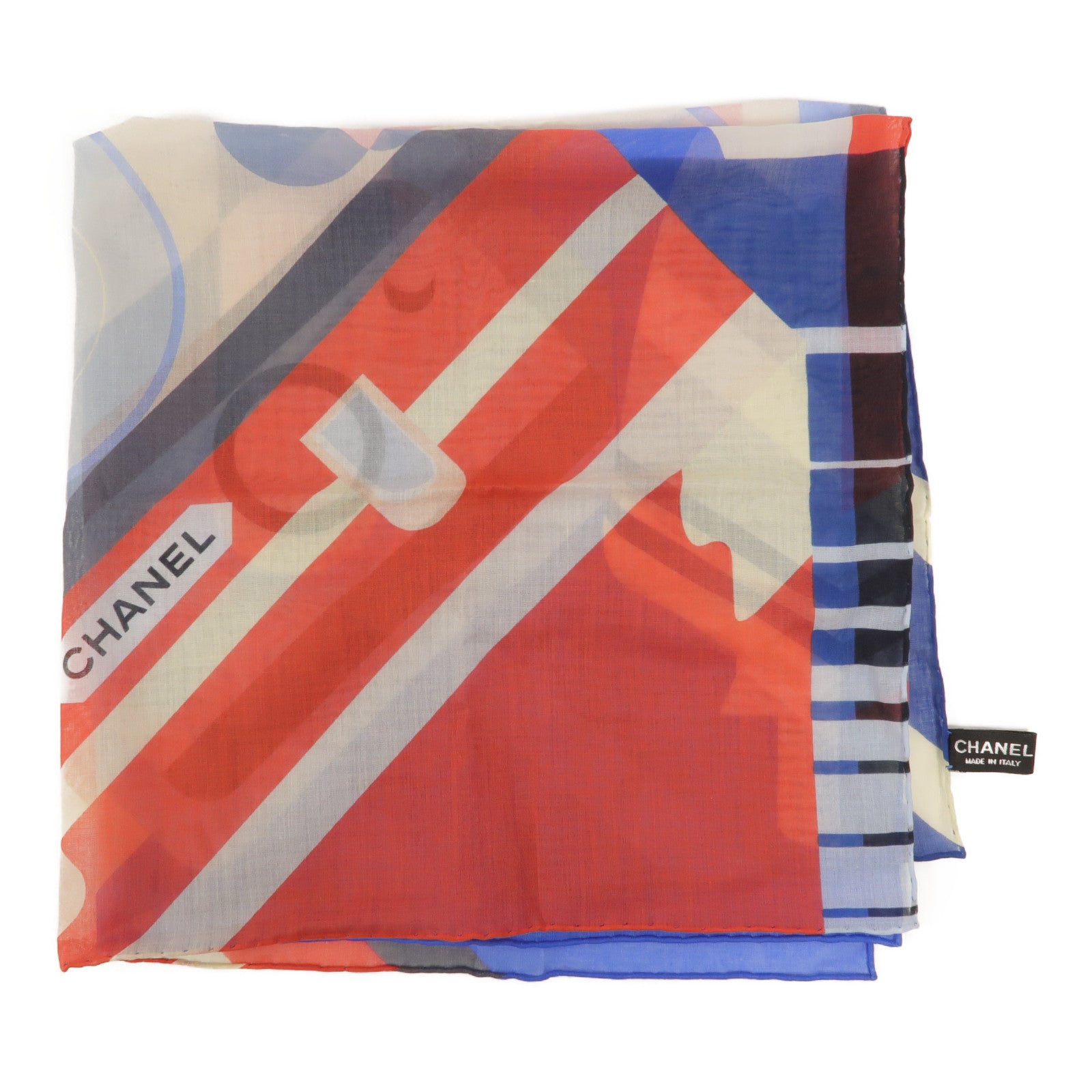 CHANEL 棉質Gabrielle Coco Scarf圍巾
