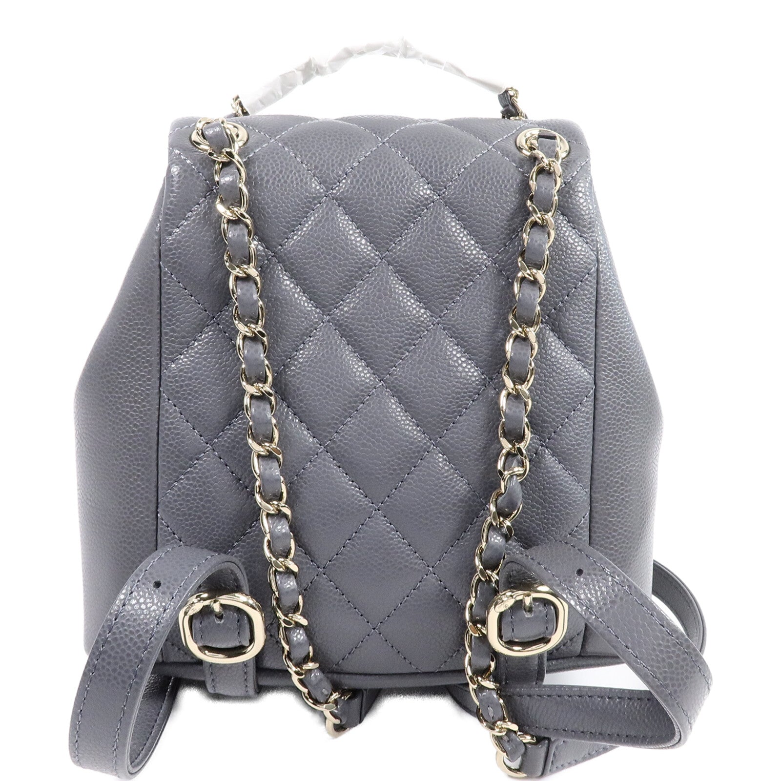 CHANEL 牛皮皮革Backpack Mini鏈帶背包