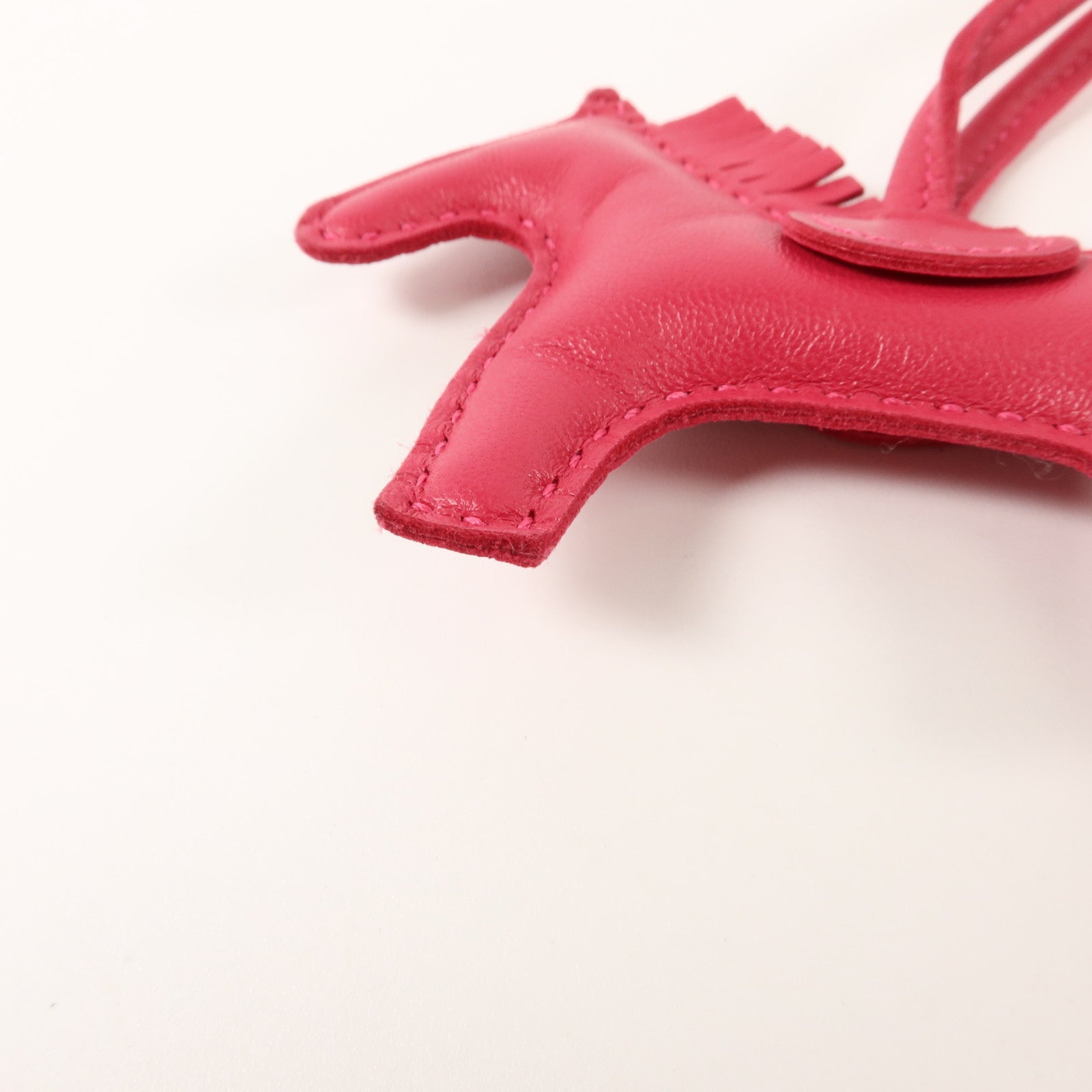 HERMES Milo皮革Rodeo PM掛飾Rose Mexico
