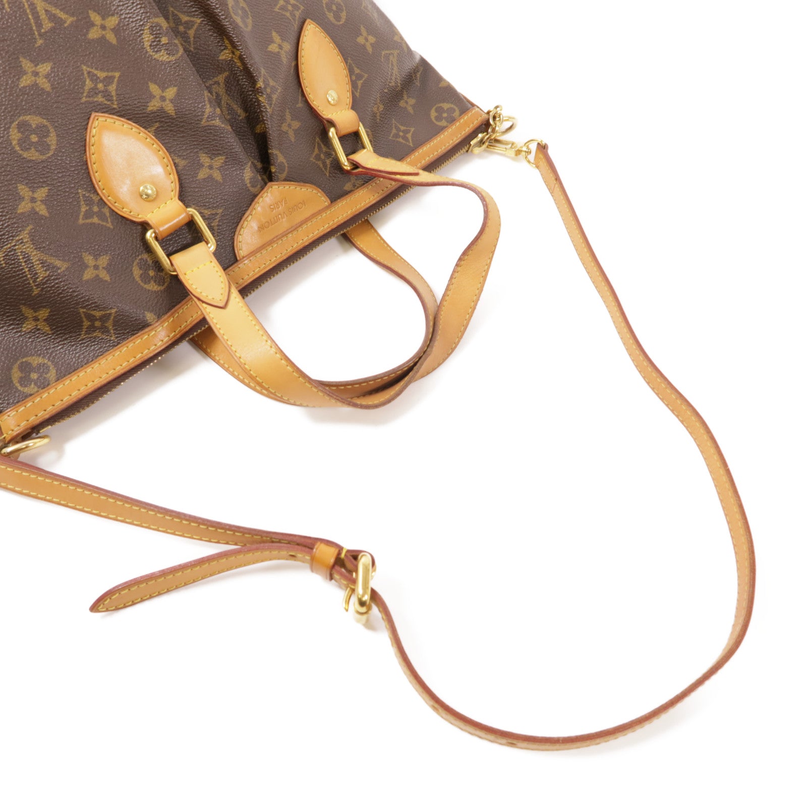 LOUIS VUITTON LV GHW Palermo PM 2 Way Shoulder Bag M40145 Monogram Brown