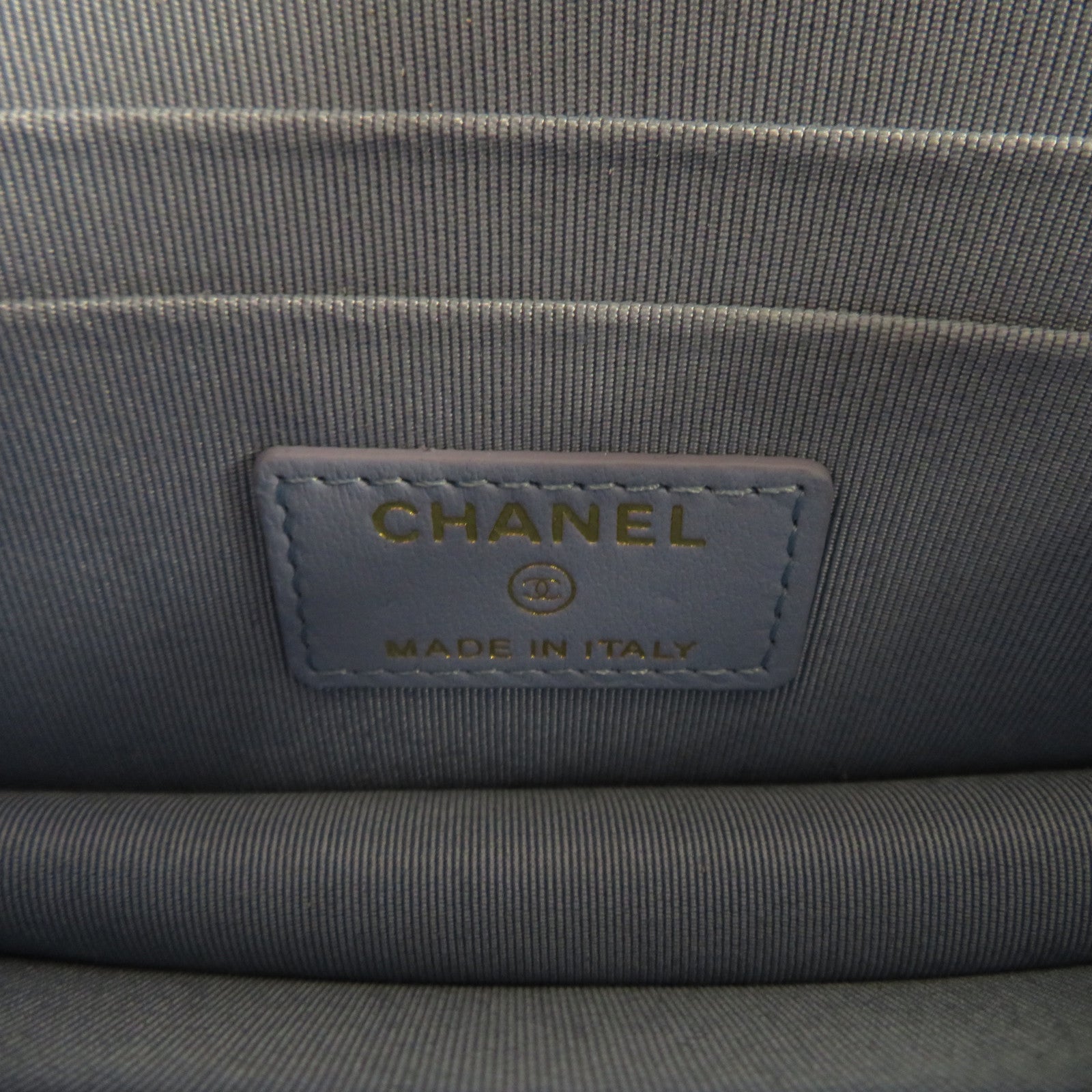 CHANEL 【激減優惠】菱格羊皮皮革WOC Mini金扣鏈帶肩背袋藍色