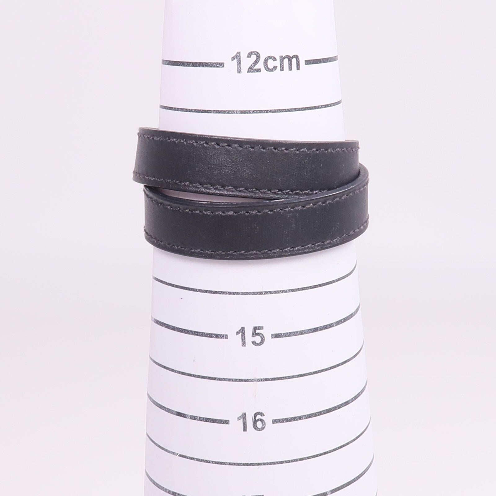 HERMES 【激減優惠】Chamonix皮革Kelly Double Bracelet金扣手鐲Noir