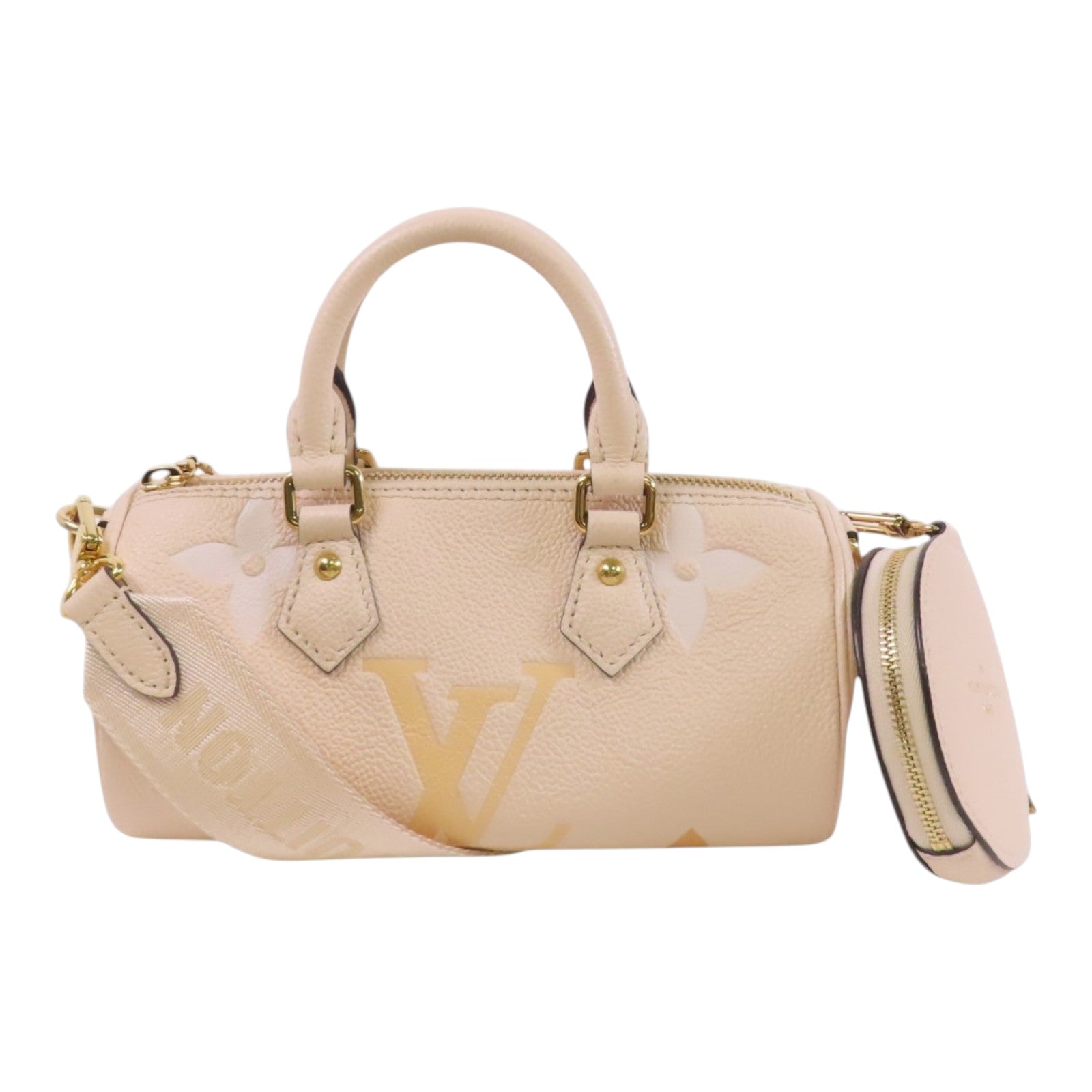 LOUIS VUITTON Monogram Empreinte Papillon BB金金扣手挽肩背兩用袋