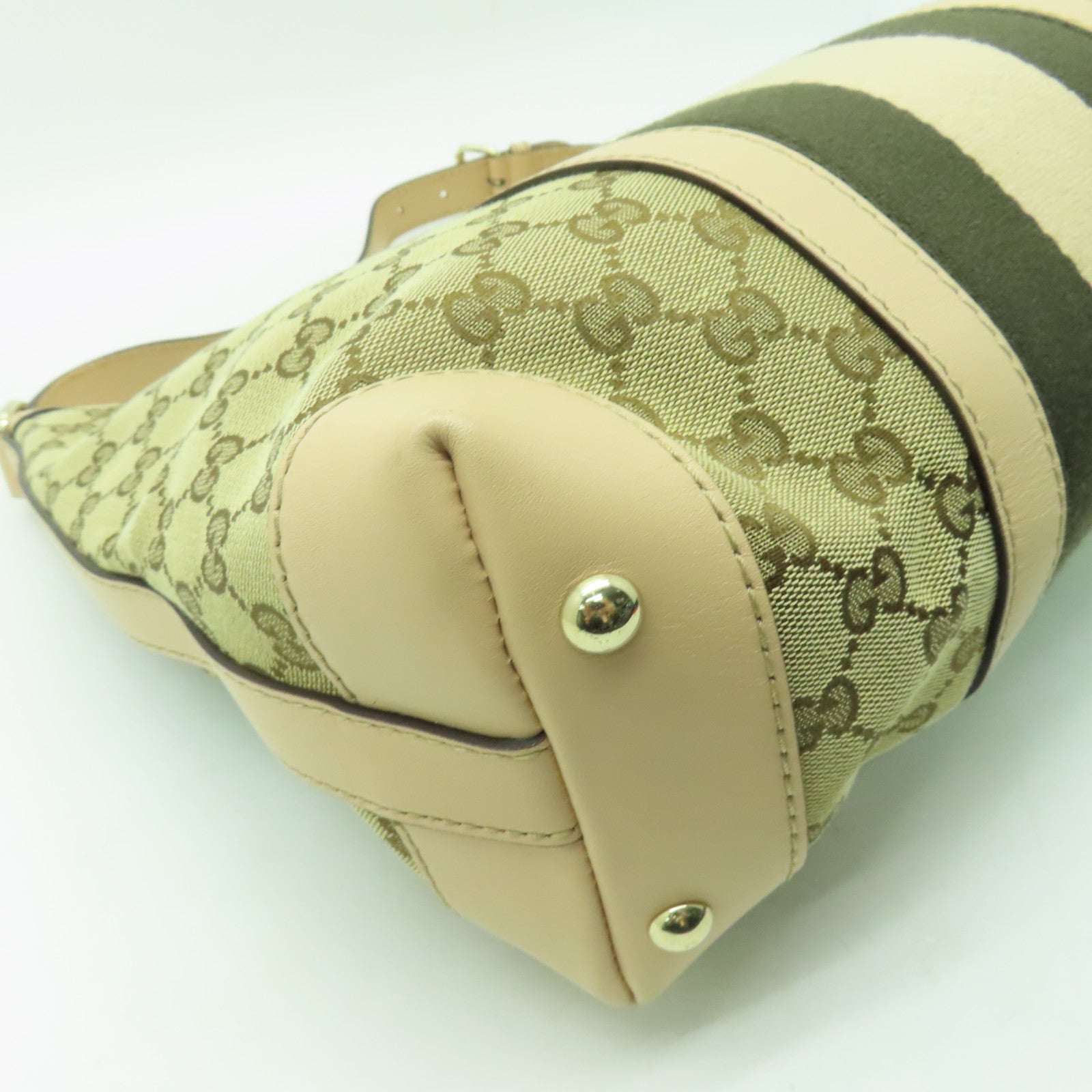 GUCCI 【激減優惠】帆布Shoulder Bag金扣肩背袋米色