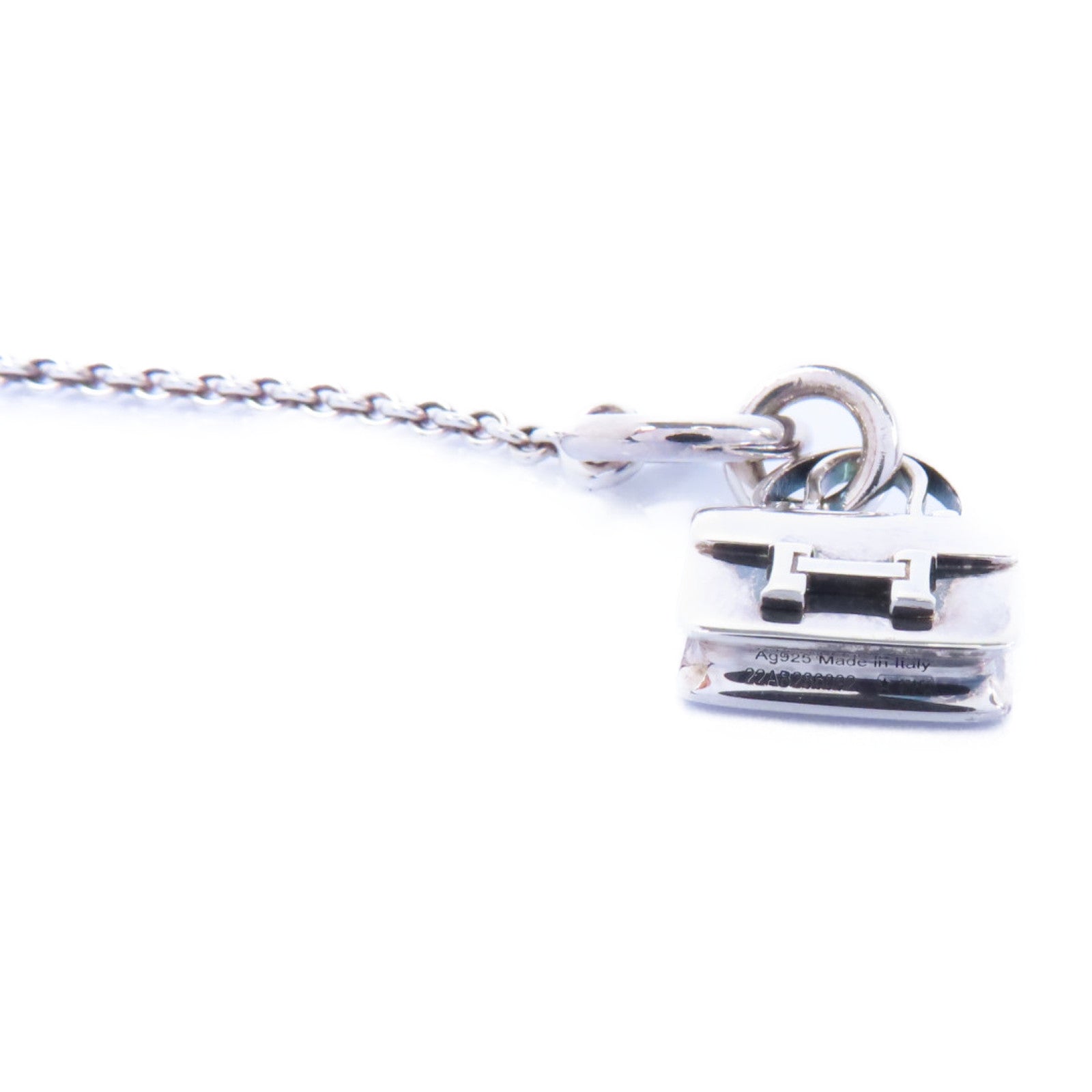 HERMES 925純銀Contance Necklace項鍊銀色