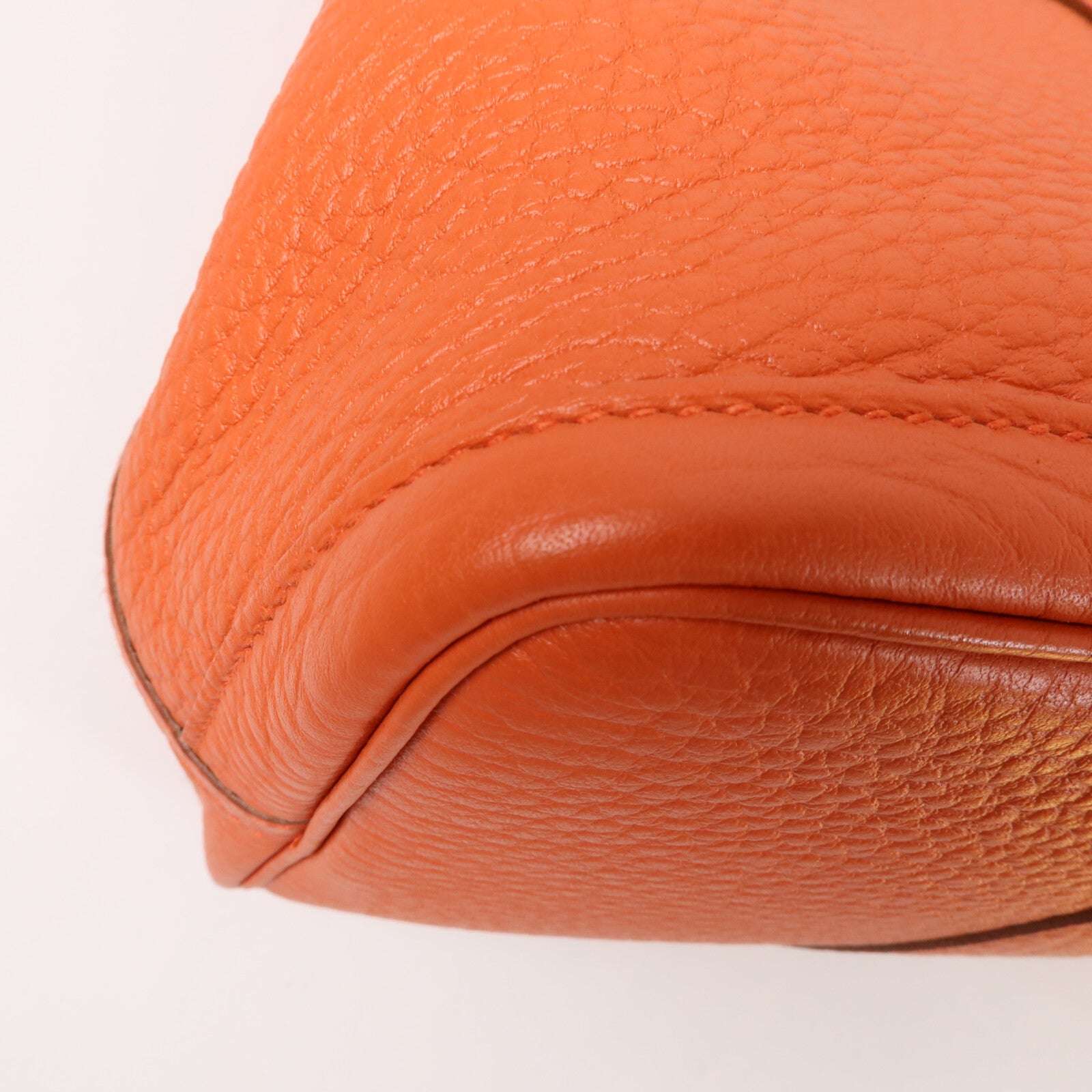 HERMES Negonda皮革Garden Party PM手挽袋Feu Orange