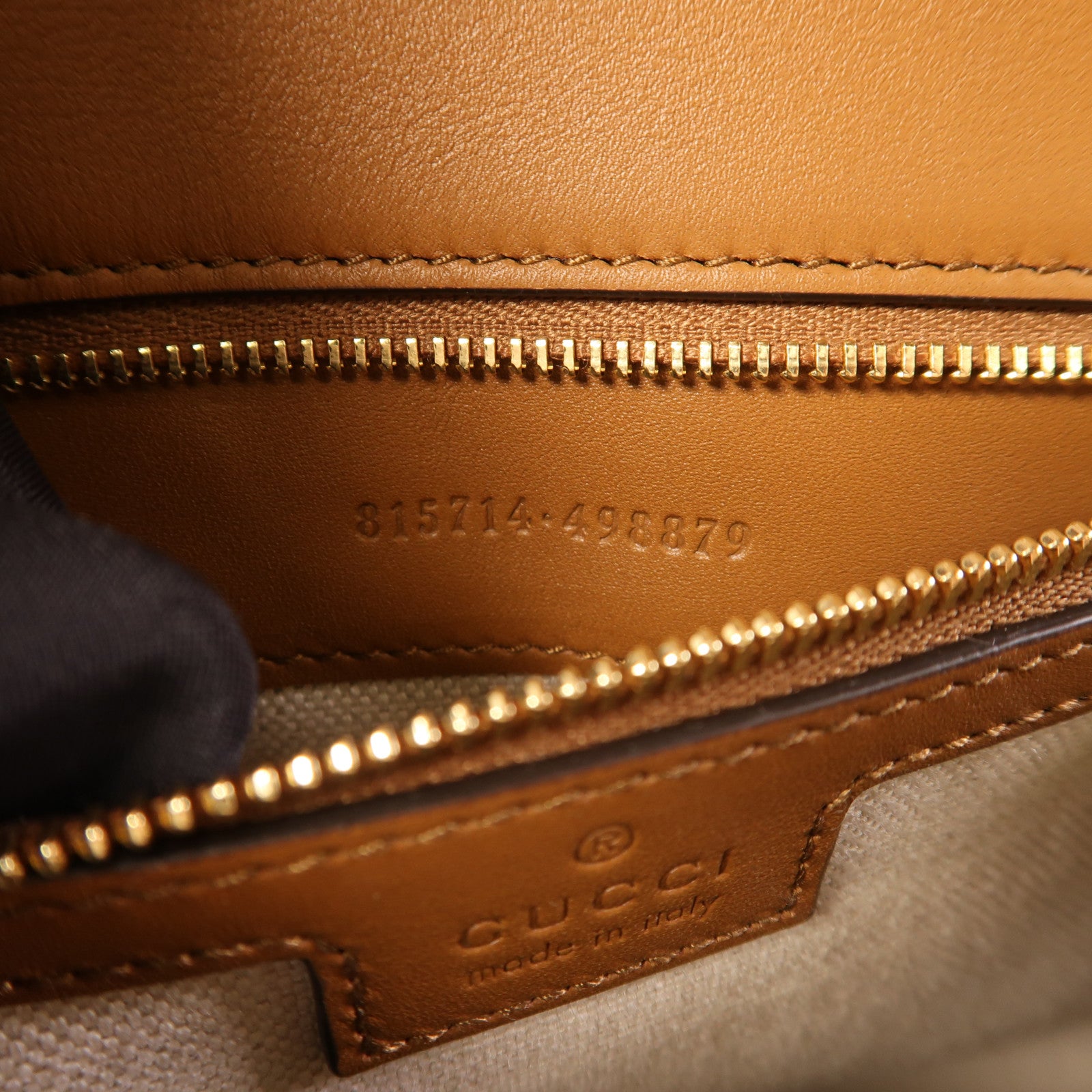 GUCCI 帆布Blondie Medium金扣手挽肩背兩用袋