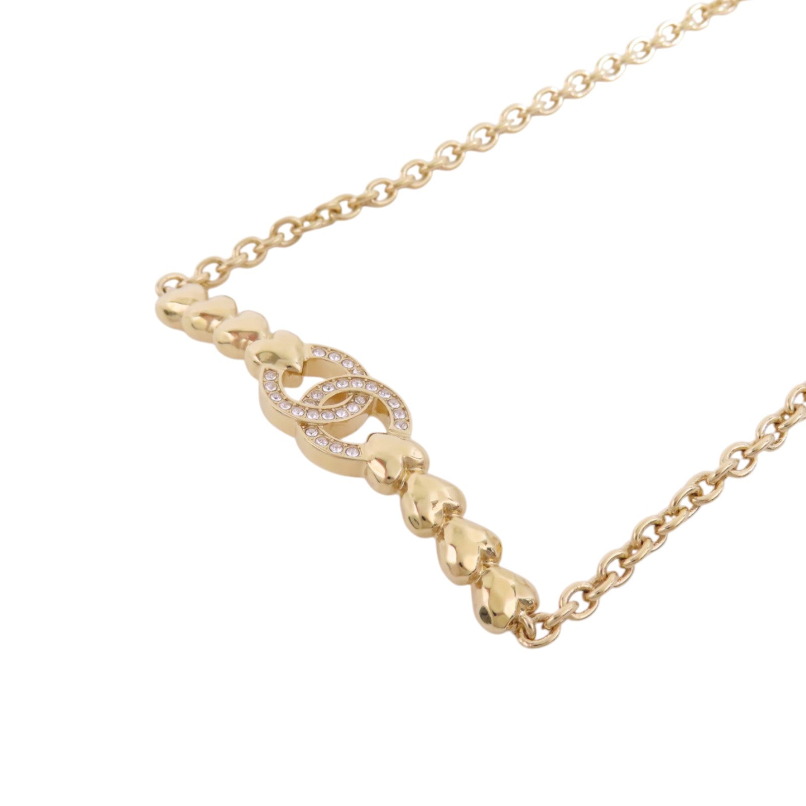 CHANEL CC GHW Necklace B23P Metal Rhinestone
