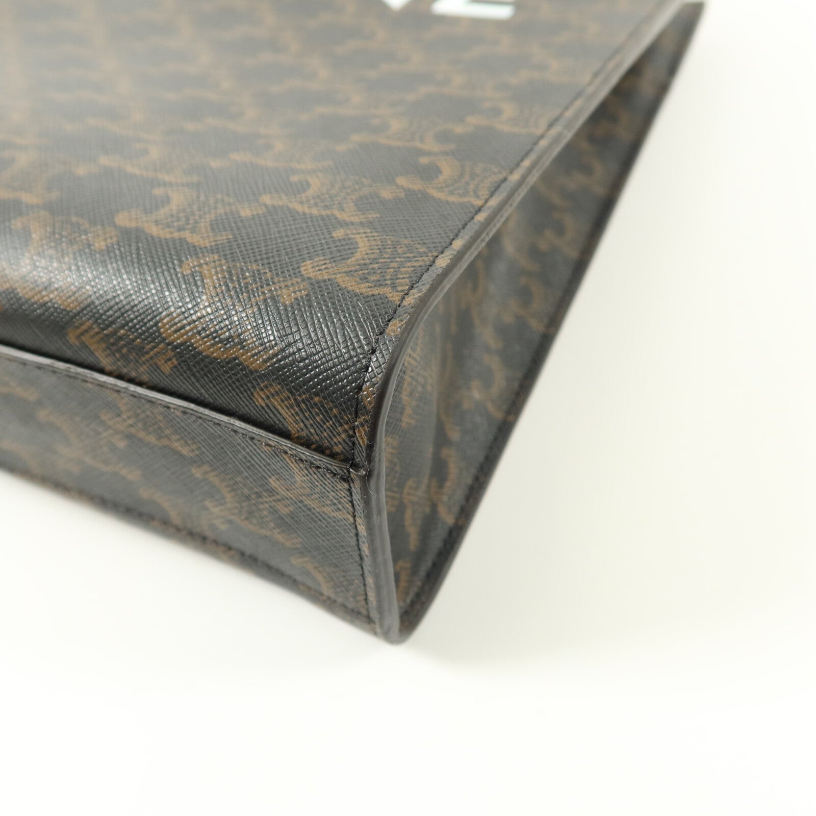 CELINE 塗層帆布Triomphe Cabas Vertical Large Tote手挽肩背兩用袋